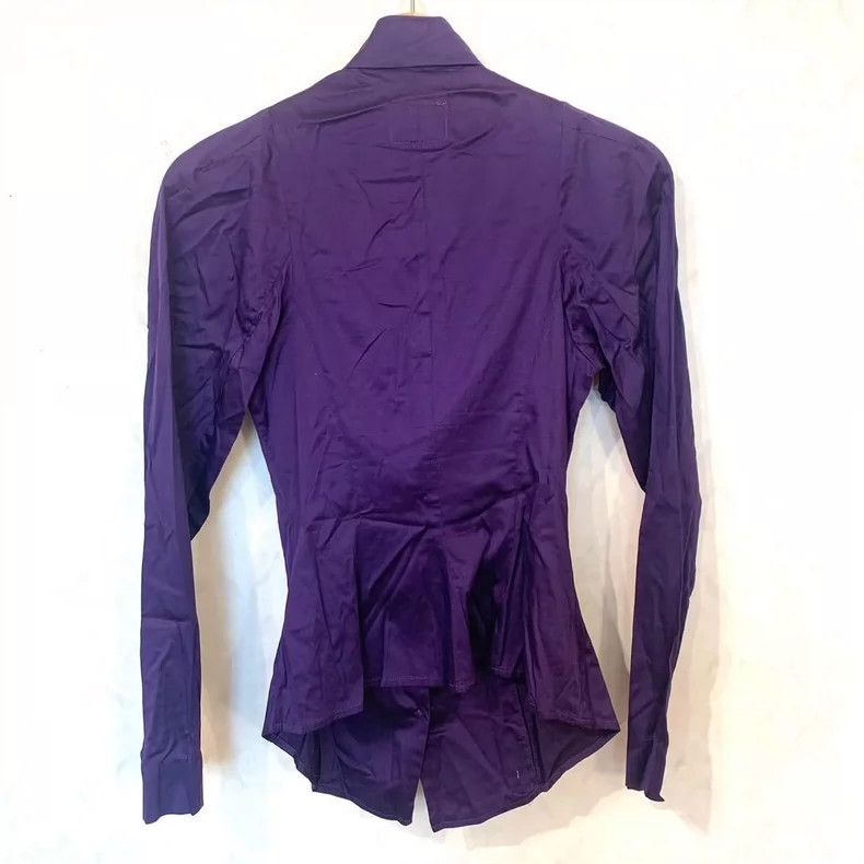 Vivienne Westwood Vivienne Westwood Purple ribbon ruffled collar waist top s Size S / US 4 / IT 40 - 5 Thumbnail