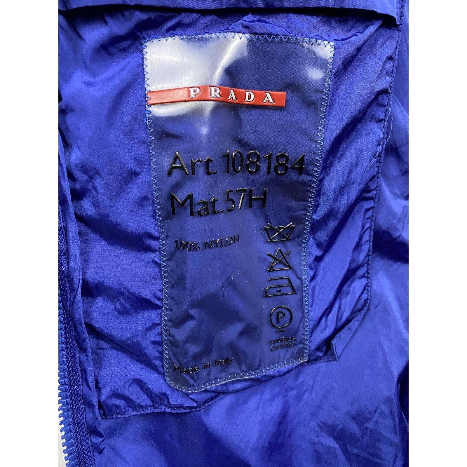 Prada Prada Nylon Lightweight Red Tab Women's Blue Windbreaker Jac Size M / US 6-8 / IT 42-44 - 11 Thumbnail