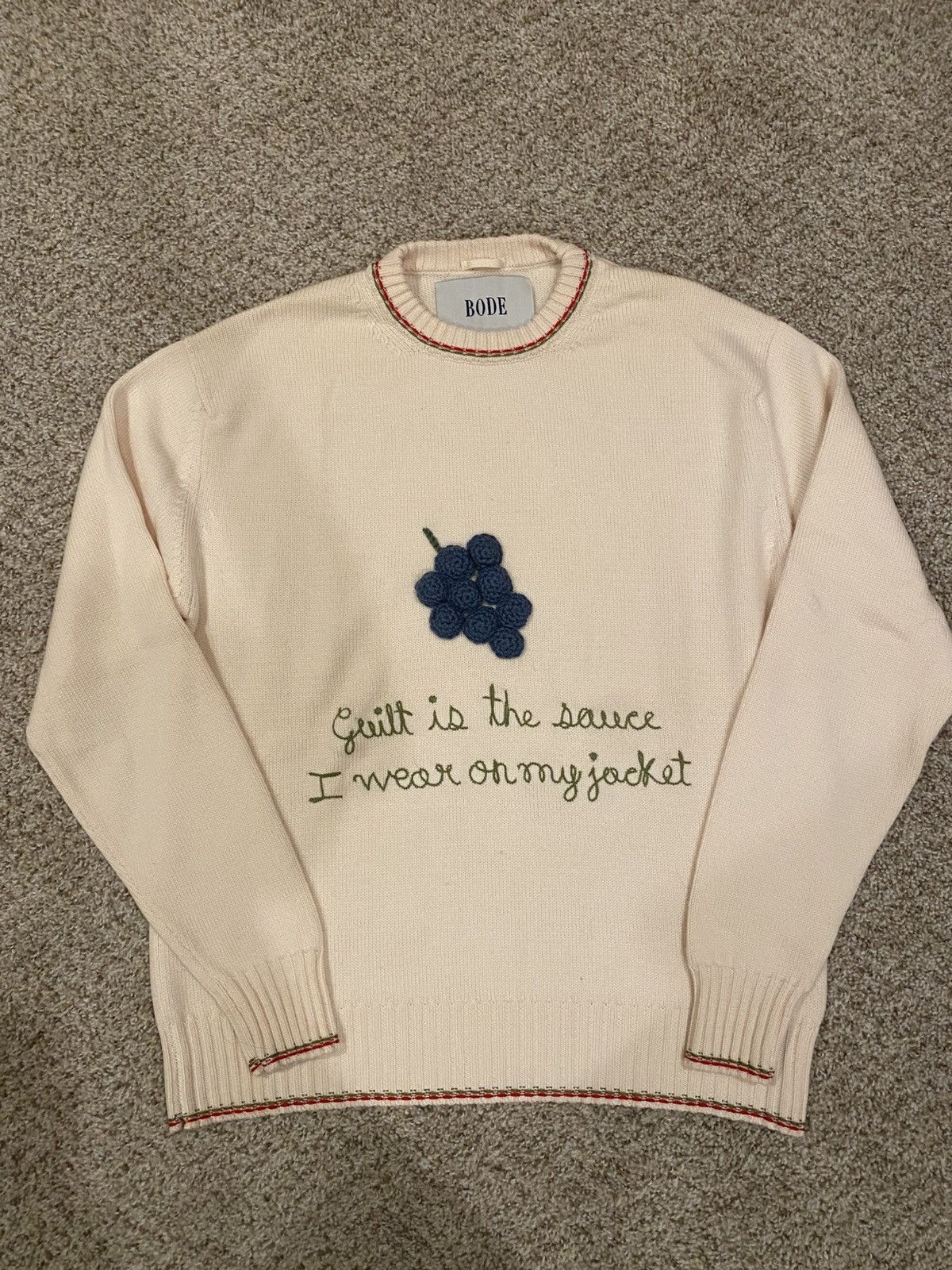 Bode BODE Merino Wool Sweater Sz M/L Size US M / EU 48-50 / 2 - 1 Thumbnail