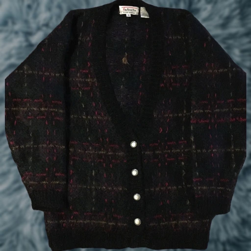 Vintage VINTAGE Susan Bristol Plaid Mohair Cardigan Sweater S Women Black 80s 90s Art Western Ski Heart Covered Keywords Apparel Size S / US 4 / IT 40 - 1 Thumbnail