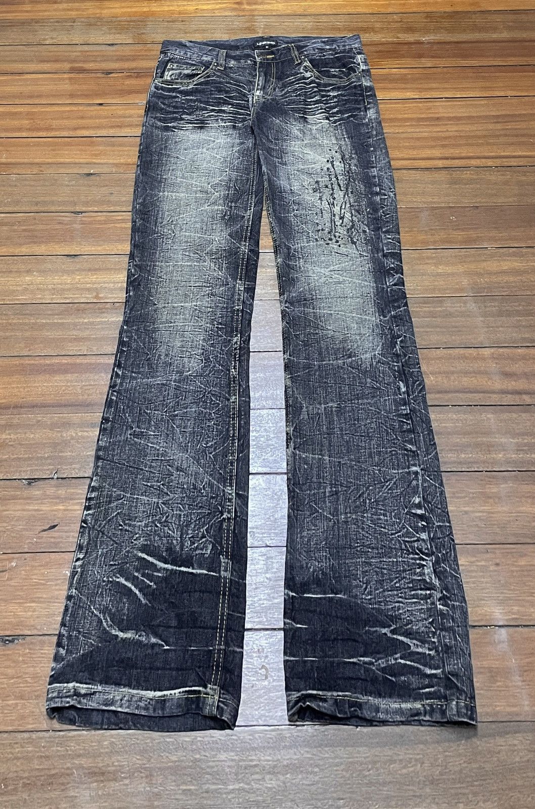 LOWBOX Very Rare Design Vintage Japanese Brand Lowbox Jeans 1990s Size US 33 - 1 Thumbnail