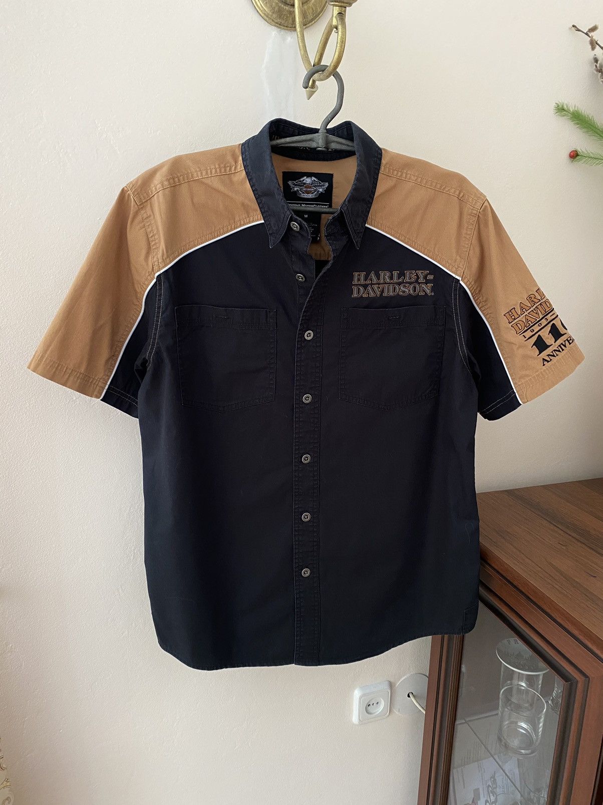 Harley Davidson × Vintage Vintage Harley Davidson Short Sleeve Button Up Shirt Size US M / EU 48-50 / 2 - 1 Thumbnail