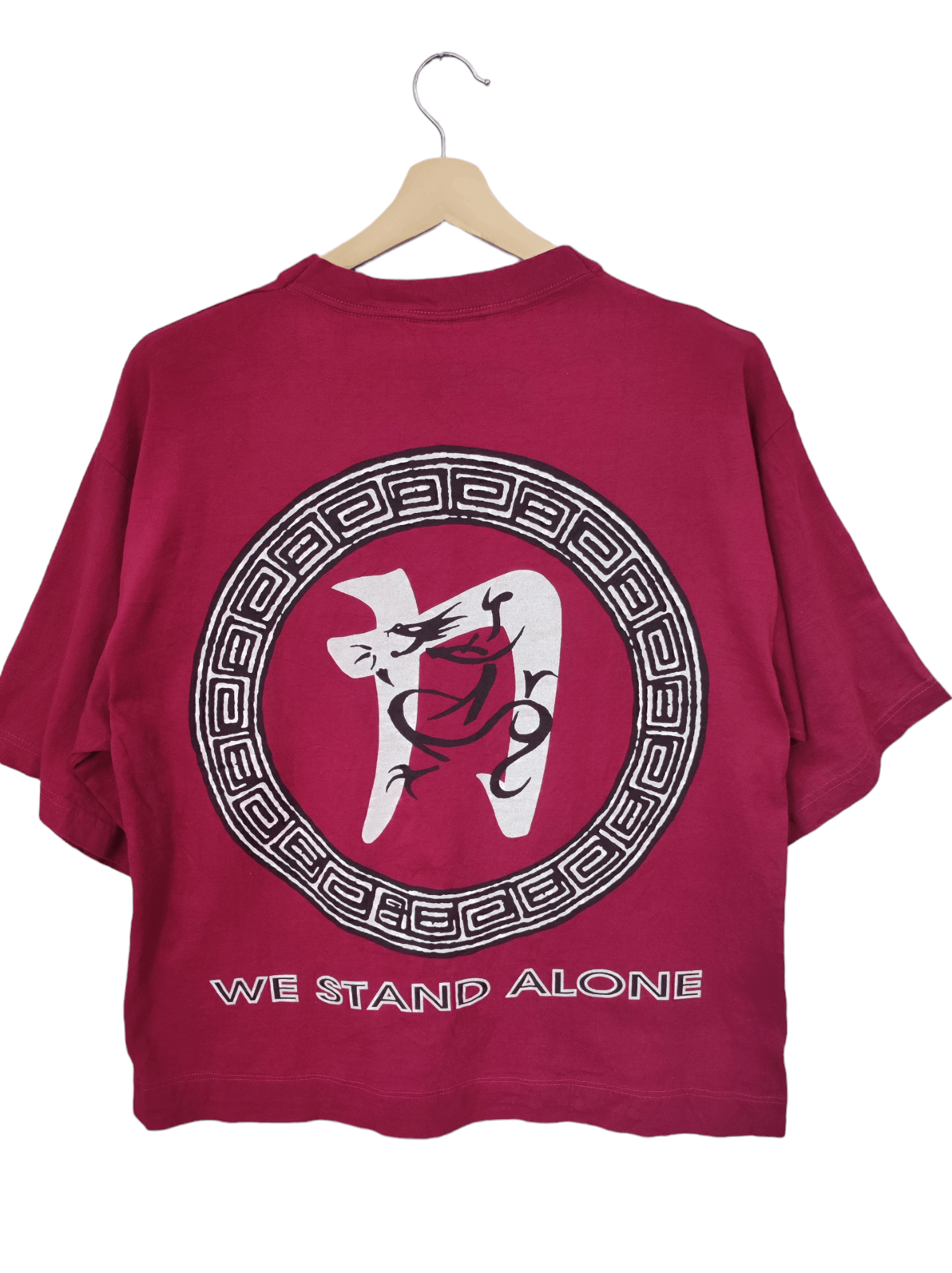 image of Band Tees x Rock T Shirt Vintage OG 90's Soia Nyhc Sick Of It We Stand Alone Hardcore in Red (Size 