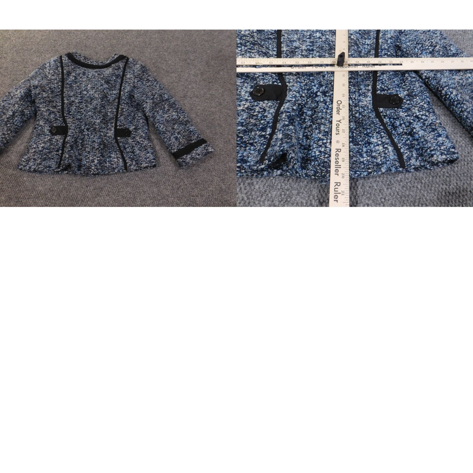 Sandro Sandro Jacket Womens M Blue Snap Knit Lining Polyester Mid-Length Business Size M / US 6-8 / IT 42-44 - 8 Thumbnail