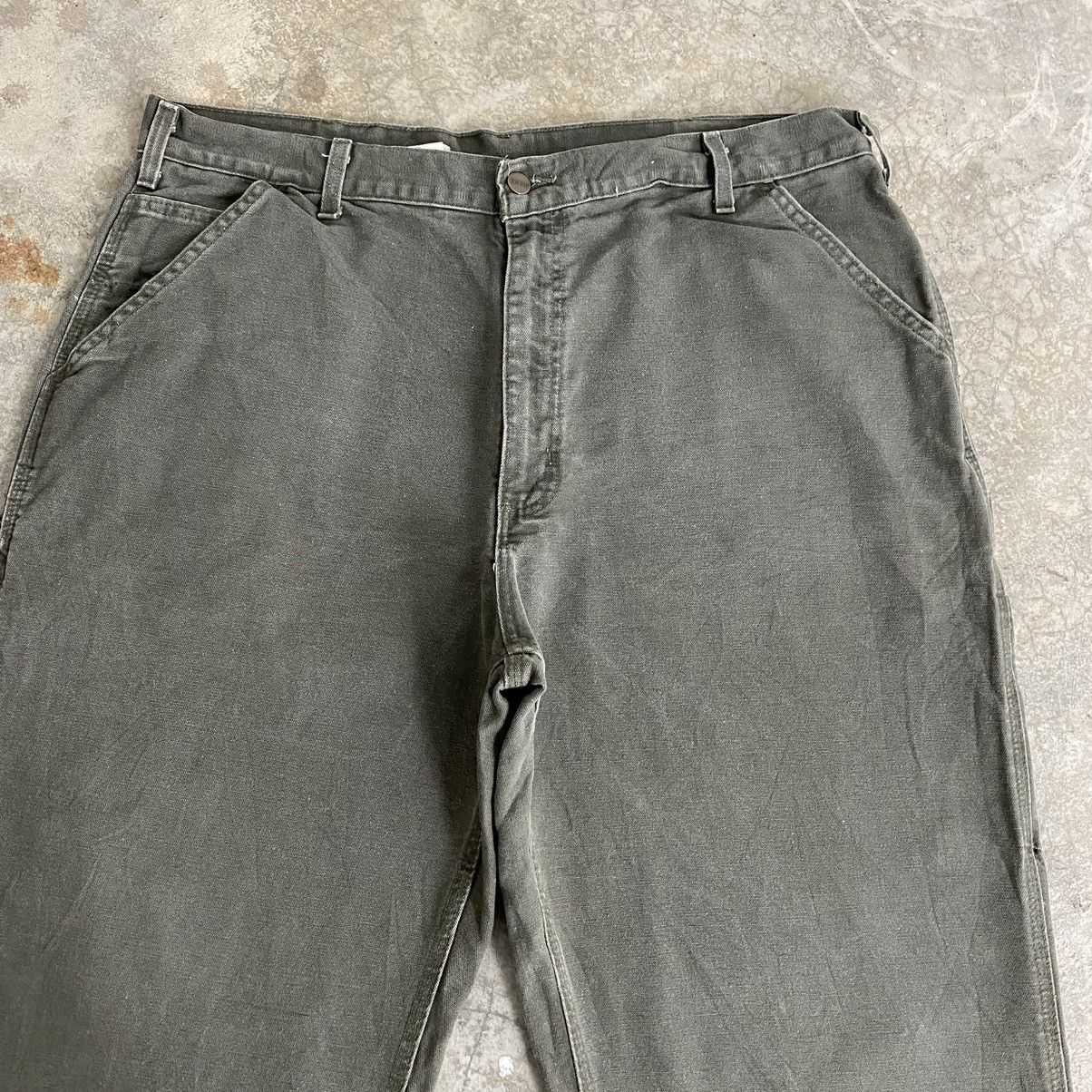 Carhartt Vintage Carhartt Moss Green Carpenter Work Pants Size US 39 - 7 Thumbnail