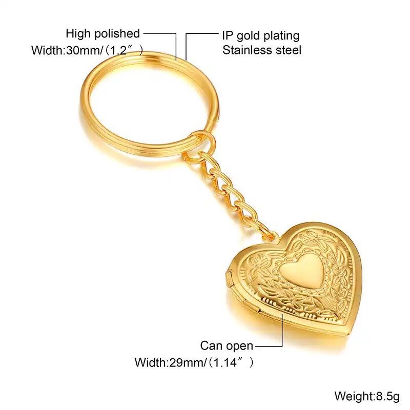 Other Heart Charm Image Insert Locket Keychain Size ONE SIZE - 3 Thumbnail