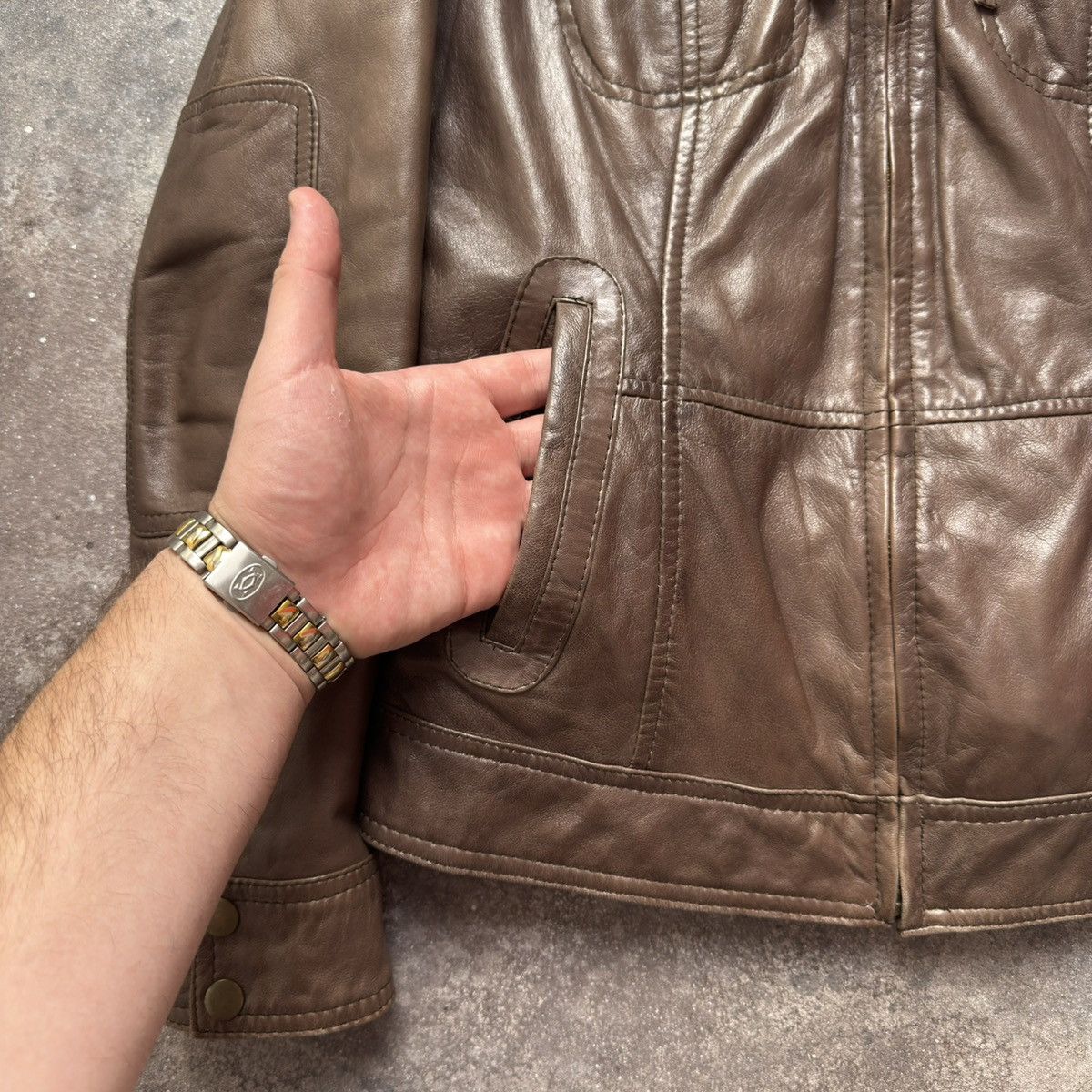 20471120 × If Six Was Nine Vintage Y2K Amazing Leather Moto Biker Jacket Size S / US 4 / IT 40 - 10 Thumbnail
