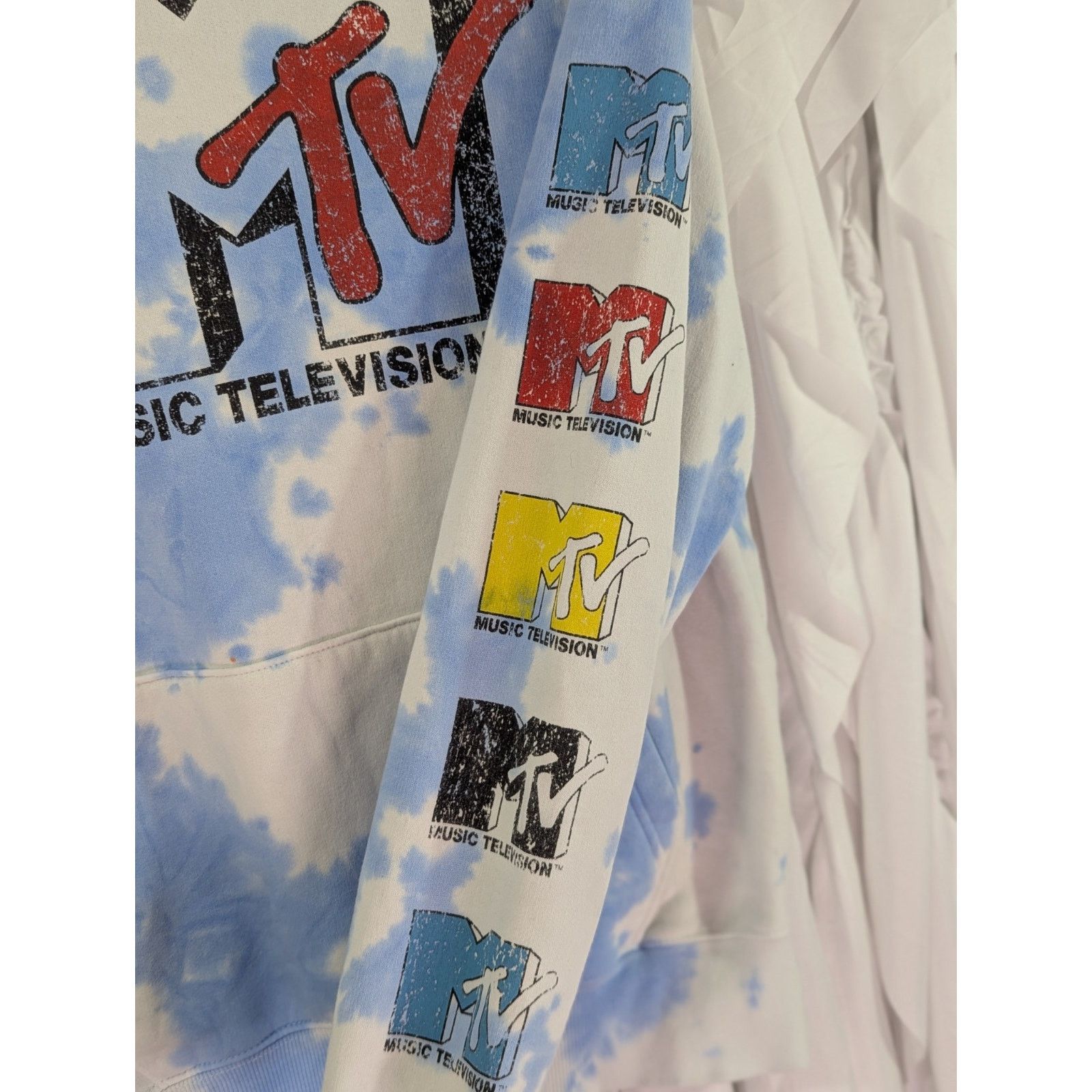 Mtv MTV Retro Tie Dye Oversized Hoodie XS (Fits Medium) Size US XS / EU 42 / 0 - 3 Thumbnail