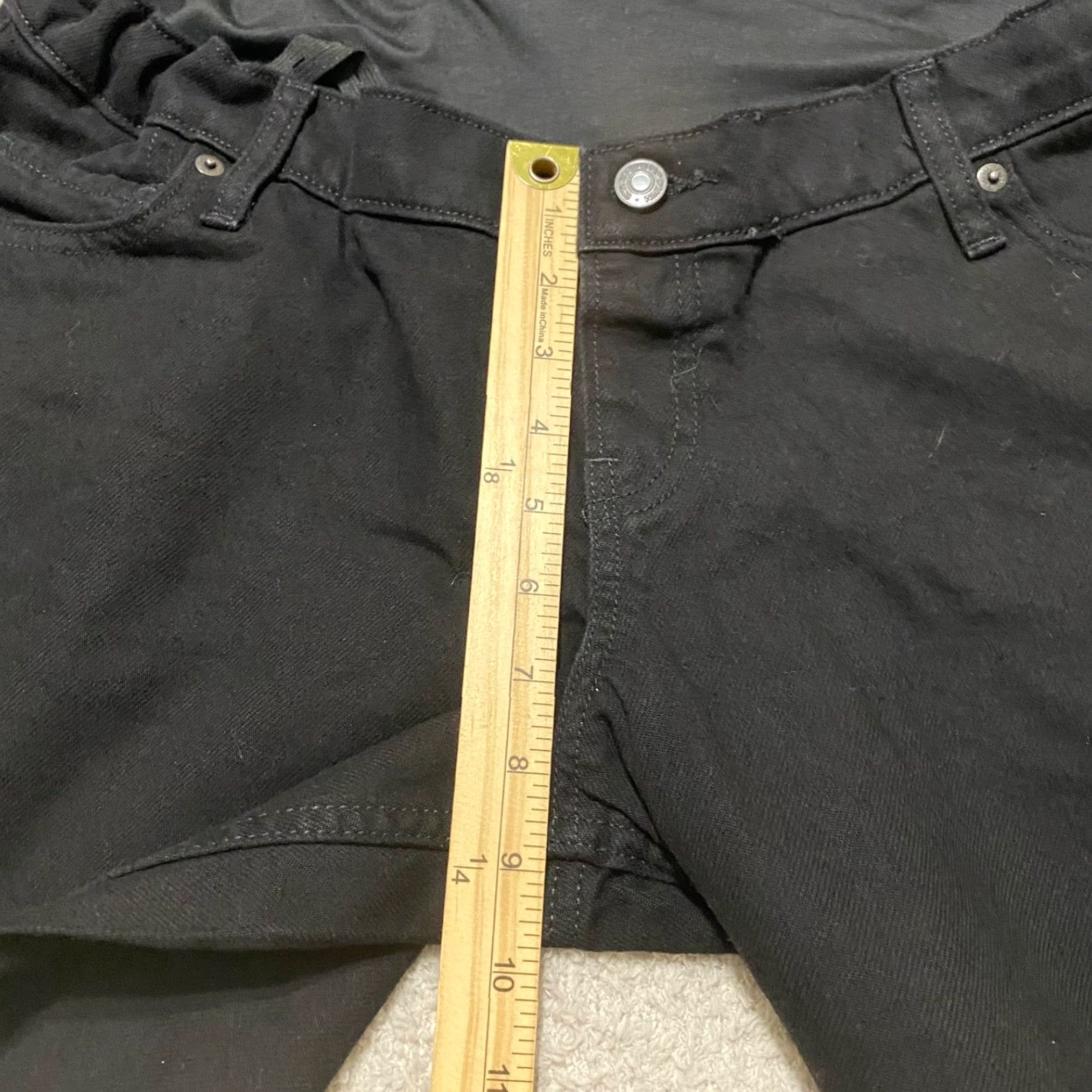 Gap VINTAGE Gap Womens Jeans Baggy Denim Black 16 Straight Wide Leg Maternity Regular Dark Wash NWT Size 24" / US 00 / IT 34 - 7 Thumbnail