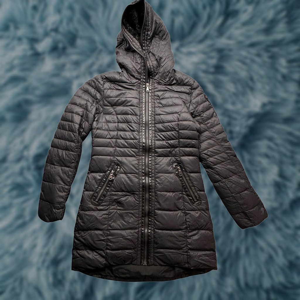 Pajar Pajar Canada Lyvien Packable Light Weight Puffer Coat Jacket Womens Small Black Hooded Long Zip Size S / US 4 / IT 40 - 1 Thumbnail