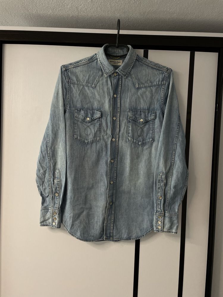 Saint Laurent Paris Saint Laurent Paris 2014 Japan Unisex Denim Shirt Size US M / EU 48-50 / 2 - 1 Thumbnail