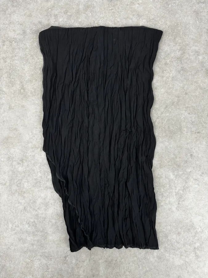 Roberto Cavalli 2000s Cavalli Black Crinkled Split Nylon Skirt Size 26" / US 2 / IT 38 - 4 Thumbnail