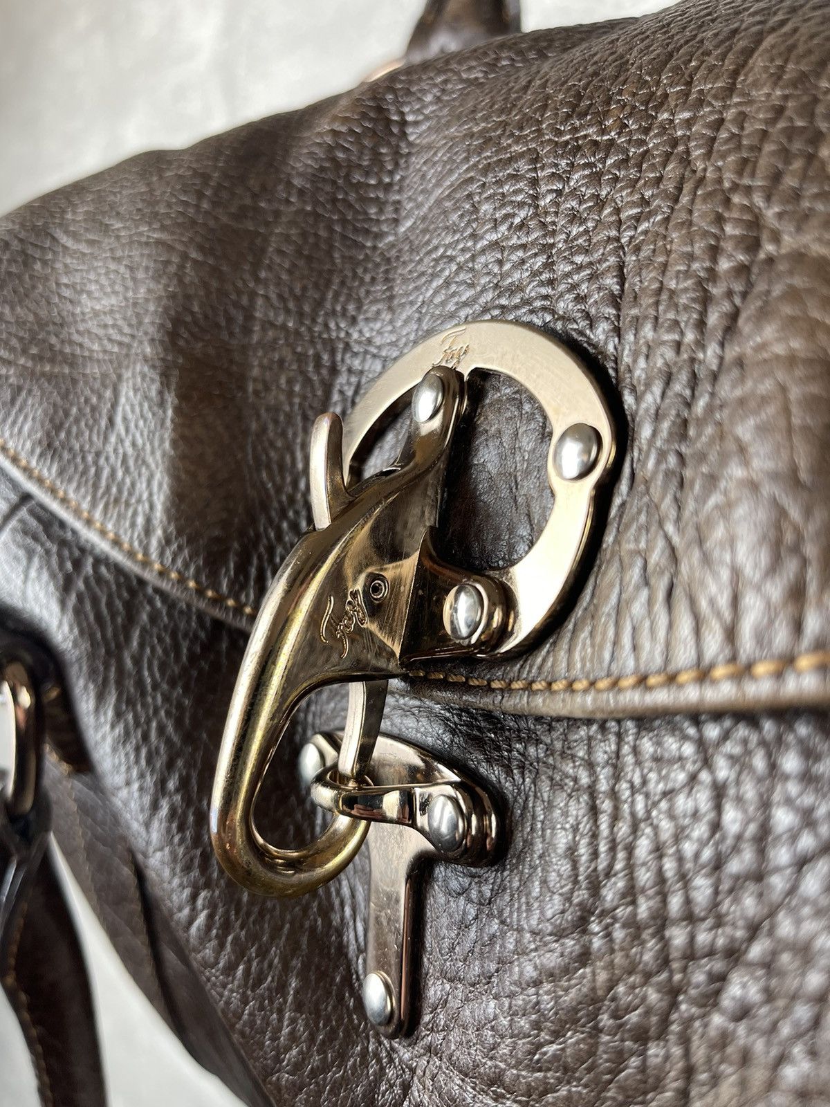 Fay Fay Carbine Avant Garde Brown Leather Tote Shoulder Bag Size ONE SIZE - 9 Thumbnail
