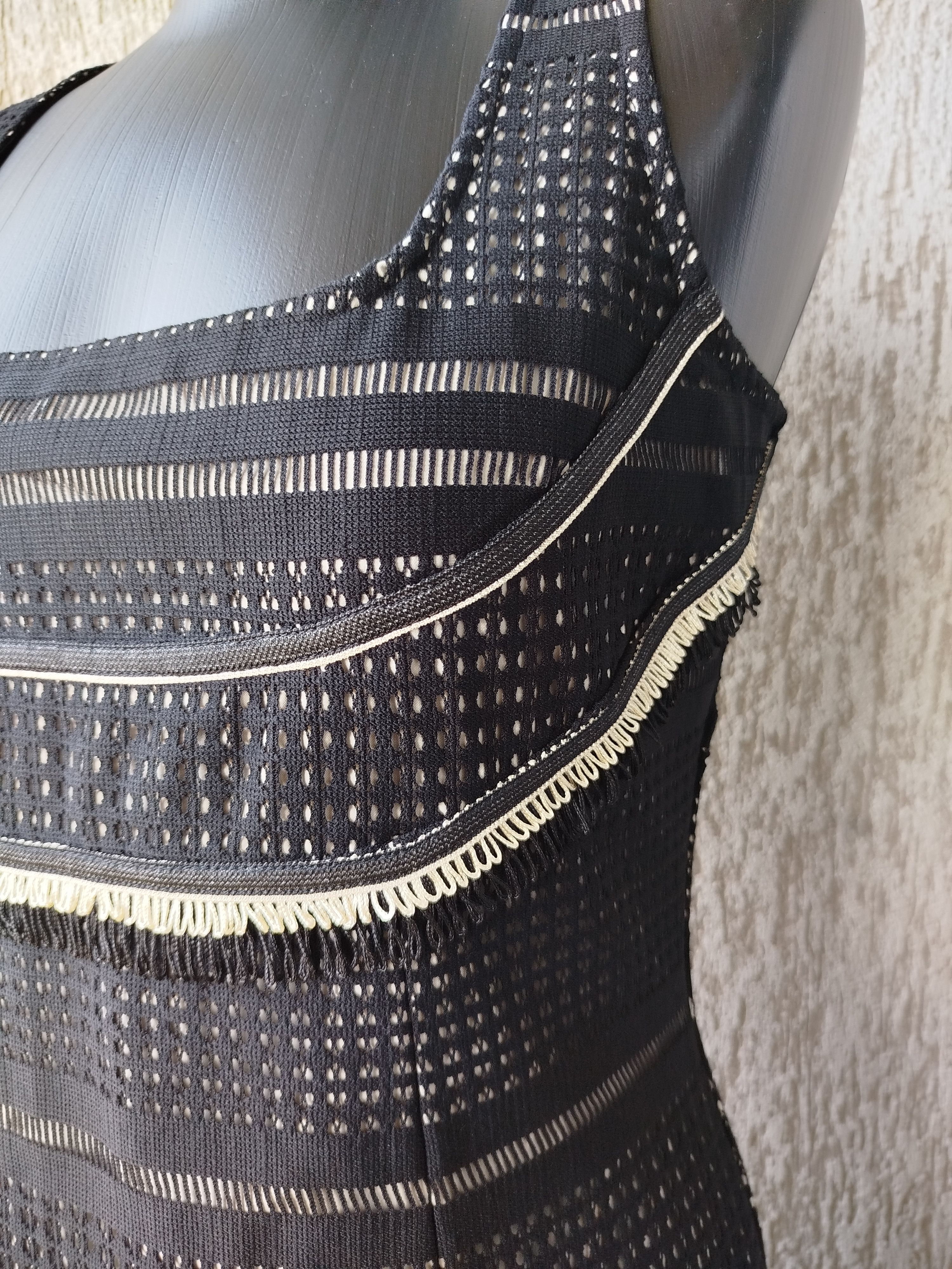 Jean Paul Gaultier Save The Queen Dress Pencil Textured Mesh Zip Size L Size L / US 10 / IT 46 - 4 Thumbnail