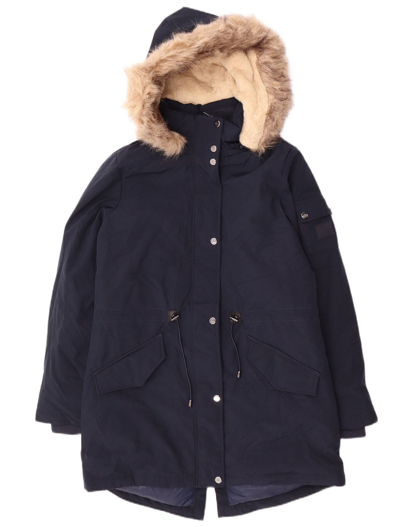 Ralph Lauren Womens Hooded Parka Jacket UK 10 Small Navy Blue Polyester Size M / US 6-8 / IT 42-44 - 1 Thumbnail