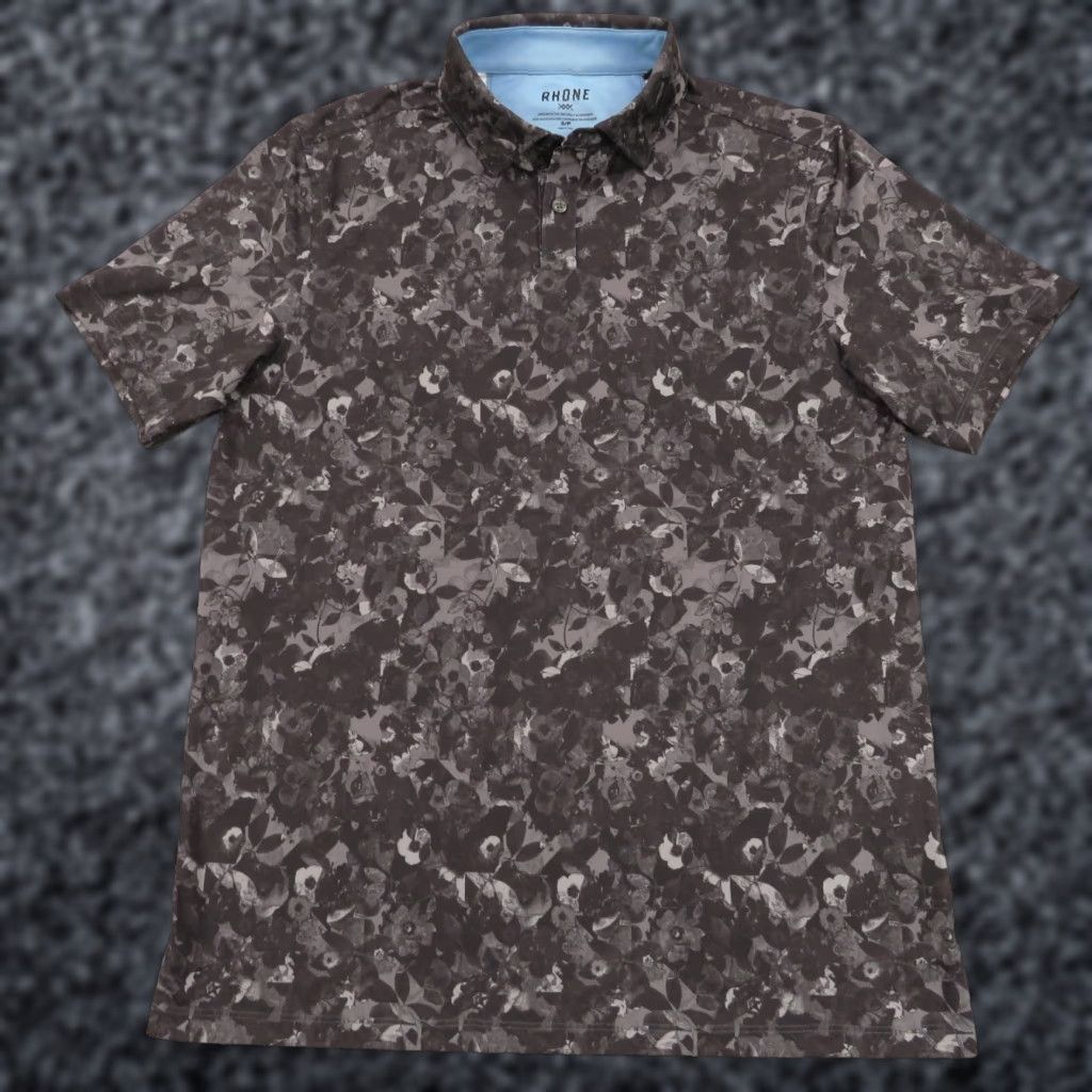 Rhone Rhone Polo Shirt Small Mens Camo Floral Print Performance Golf Stretch Breathable Moisture Wicking Size US S / EU 44-46 / 1 - 1 Thumbnail