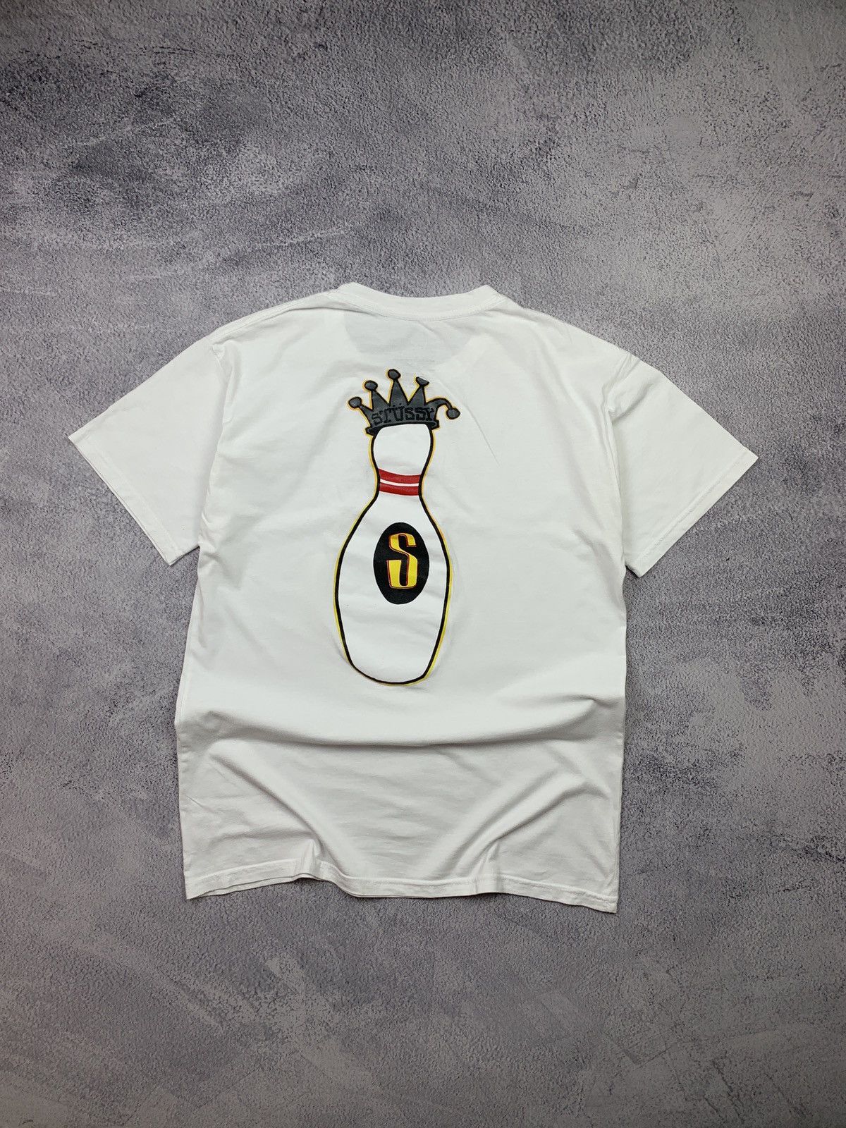Other Stussy XL White Graphic tshirt Bowling Crown Logo Streetwear Size US XL / EU 56 / 4 - 8 Thumbnail