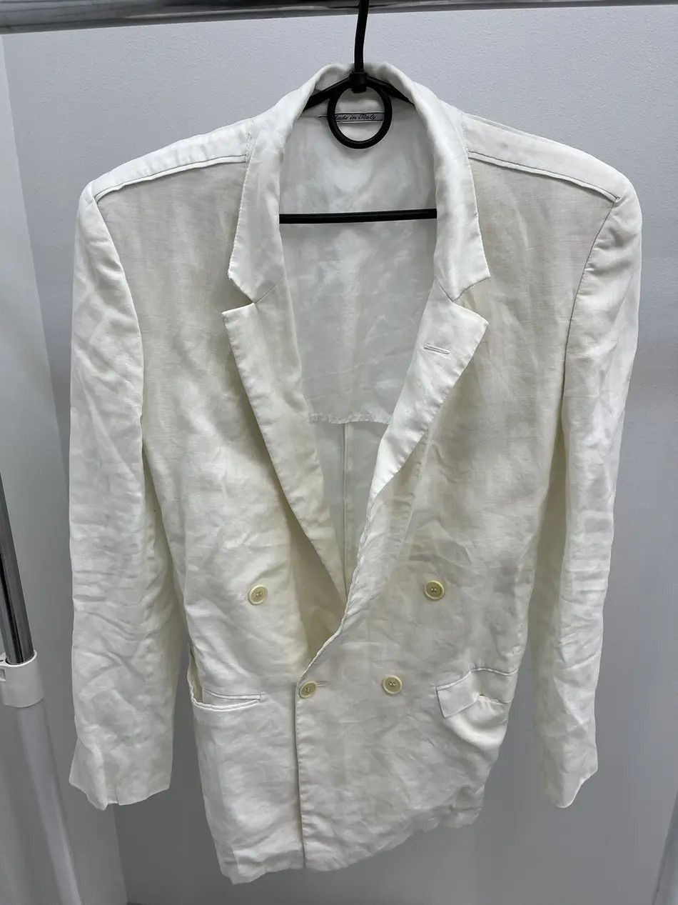 Versace Vintage Gianni Versace Linen Blazer Size M / US 6-8 / IT 42-44 - 1 Thumbnail
