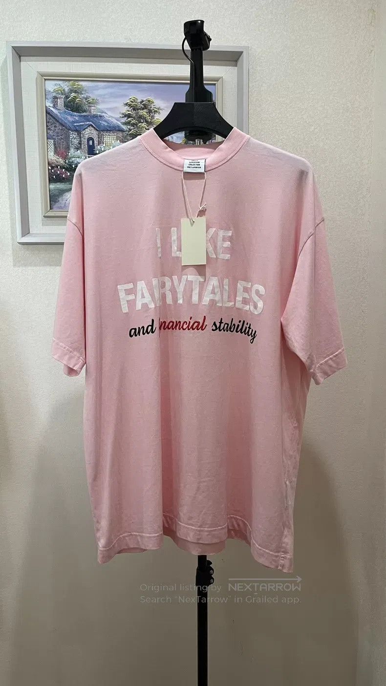 Vetements Vetements Pink Slogan Short Sleeve T-Shirt, XS Size Size US XS / EU 42 / 0 - 1 Thumbnail