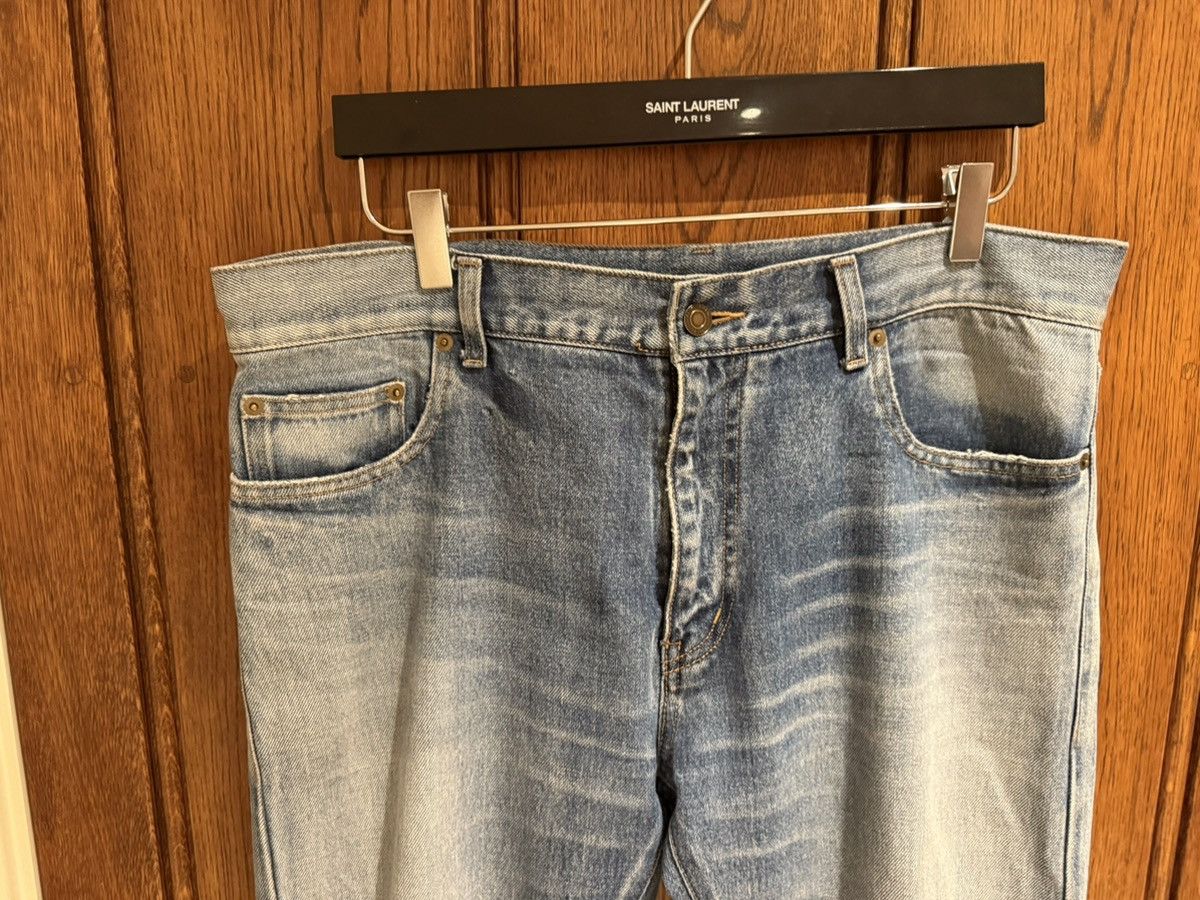 Saint Laurent Paris SS16 Saint Laurent D10 knee rip jeans Hedi 33 grail slim Size US 33 - 13 Thumbnail