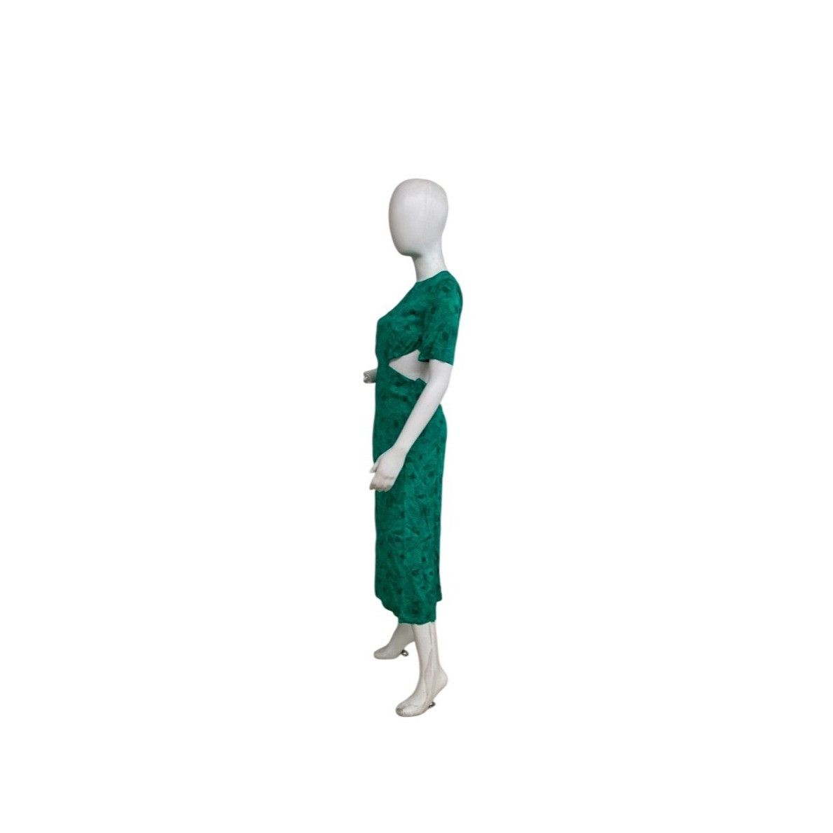 The Kooples The Kooples Green Graphic Poppies Maxi Dress Cut-Out Back Si Size M / US 6-8 / IT 42-44 - 9 Thumbnail