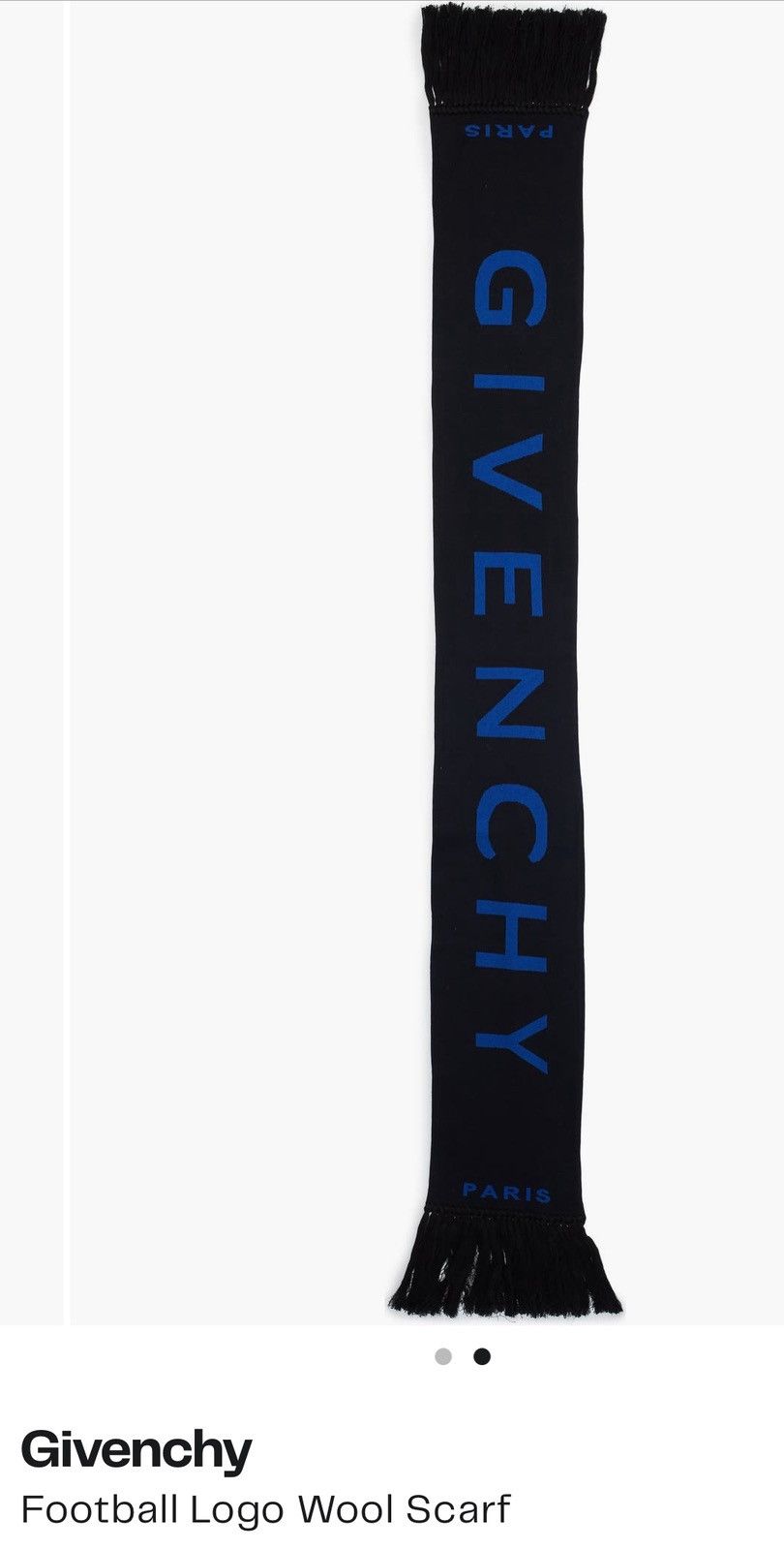 Givenchy Givenchy football scarf navy logo Paris NWT made in italy Size ONE SIZE - 1 Thumbnail