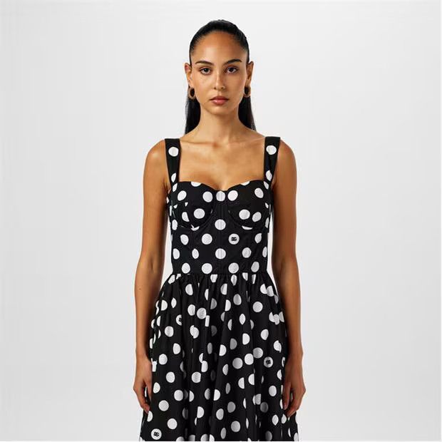 Dolce & Gabbana o1g2r1mq1024 Midi Dresses in Neor & White Size M / US 6-8 / IT 42-44 - 3 Thumbnail