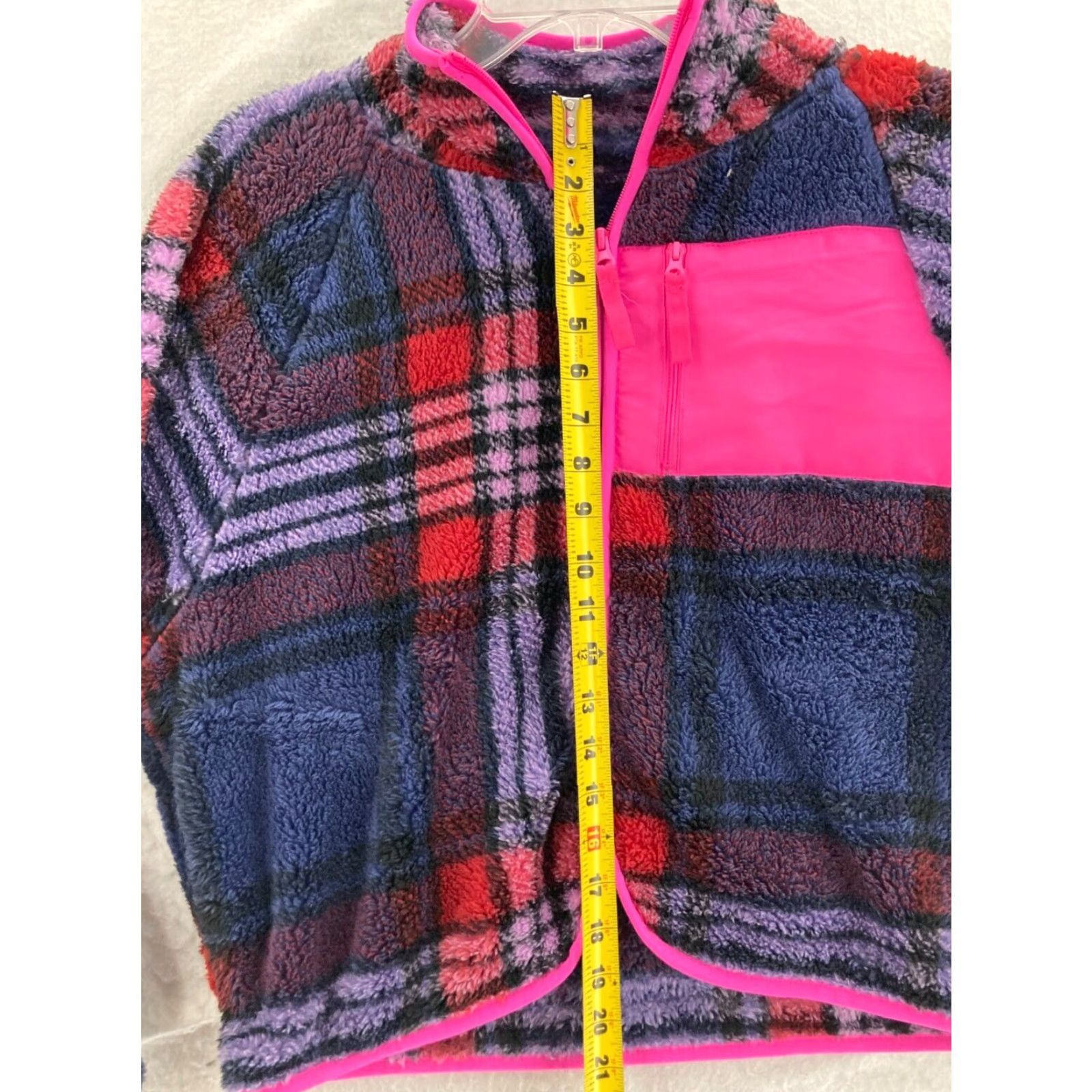 Vintage LOVE FIRE Coat Womens Small Full zip Fleece Size S / US 4 / IT 40 - 3 Thumbnail