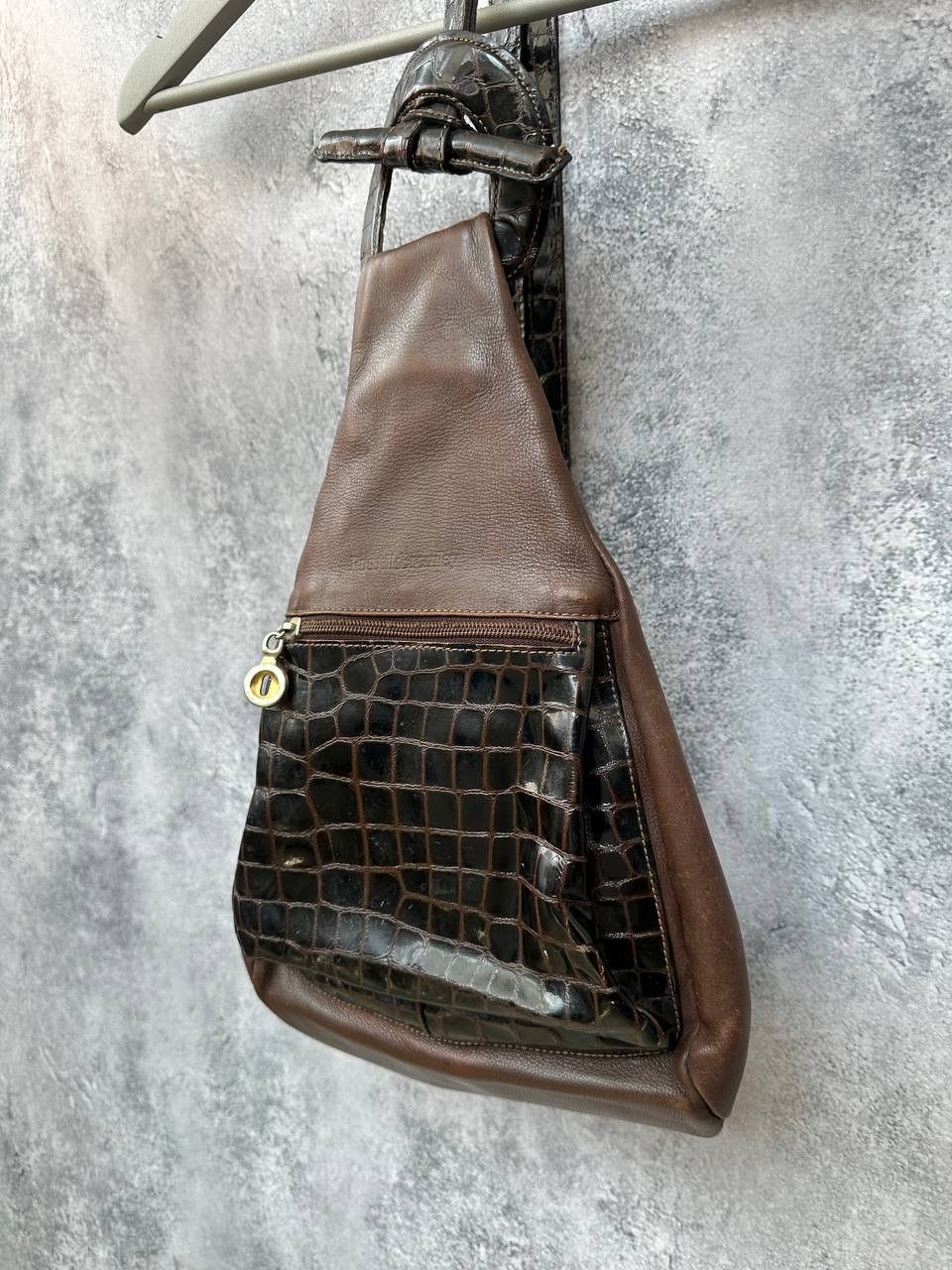Leather × Russell & Bromley × Vintage Russell & Bromley Vintage Leather Sling Bag Croc Embossed Size ONE SIZE - 5 Thumbnail