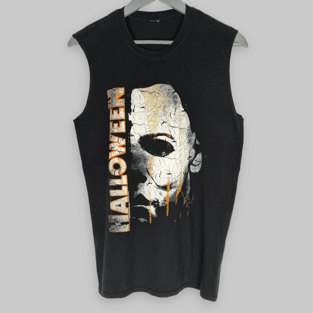 Vintage Vintage Halloween Movie Myers Cut Off Sleeveless T Shirt Size US L / EU 52-54 / 3 - 1 Thumbnail