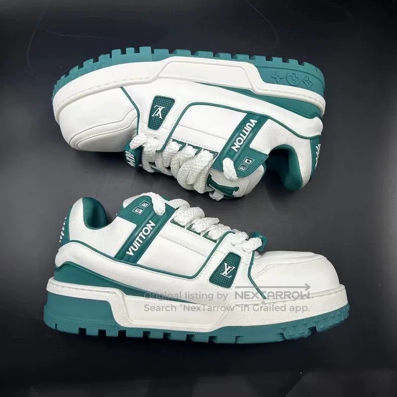 Louis Vuitton Louis Vuitton Green Fat Ding shoes Size US 8 / EU 41 - 4 Thumbnail