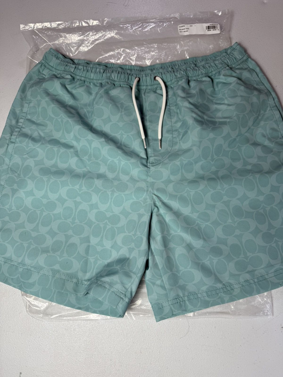 Coach New $228 Coach Signature Swim Trunks Men's Sz L Green Size US 32 / EU 48 - 2 Thumbnail