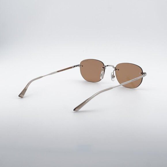 Montblanc Montblanc MB0303S 003 Sunglasses Silver Square Frame, Brown Size ONE SIZE - 9 Thumbnail