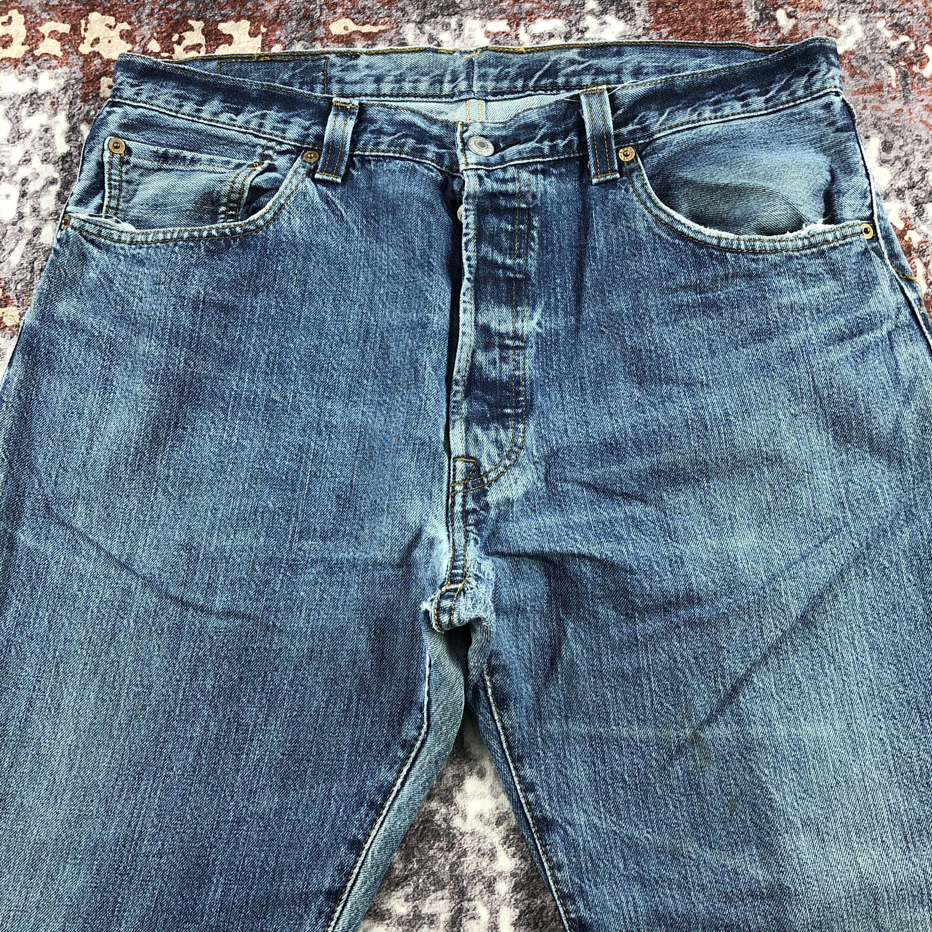 Levi's × Vintage 90s Vintage Blue Wash Levis 501 Jeans-JM2219 Size US 37 - 3 Thumbnail