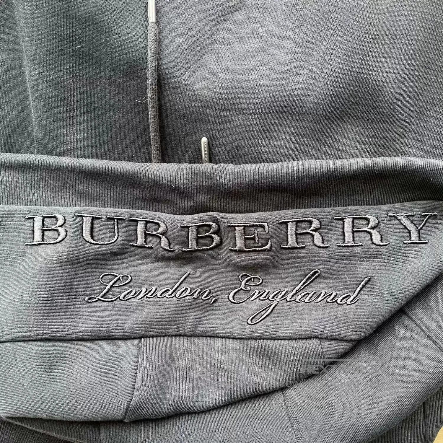 Burberry black burberry logo embroidered hoodie for men. Size US S / EU 44-46 / 1 - 3 Thumbnail
