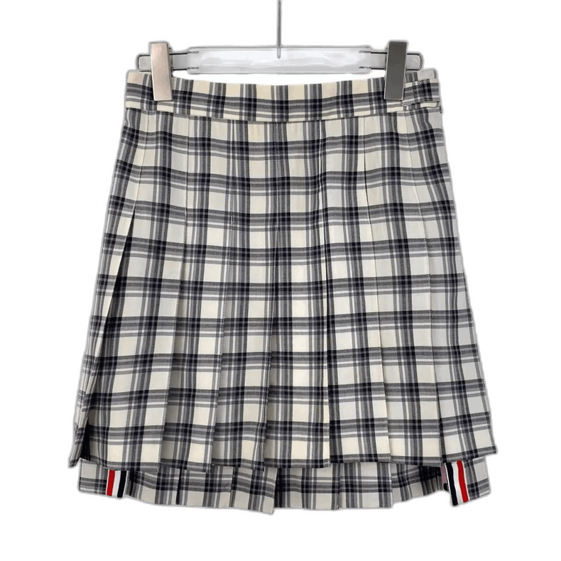 Thom Browne Thom Browne Colorful Plaid Wool Pleated Skirt Size 38" / US 16 / IT 52 - 1 Thumbnail