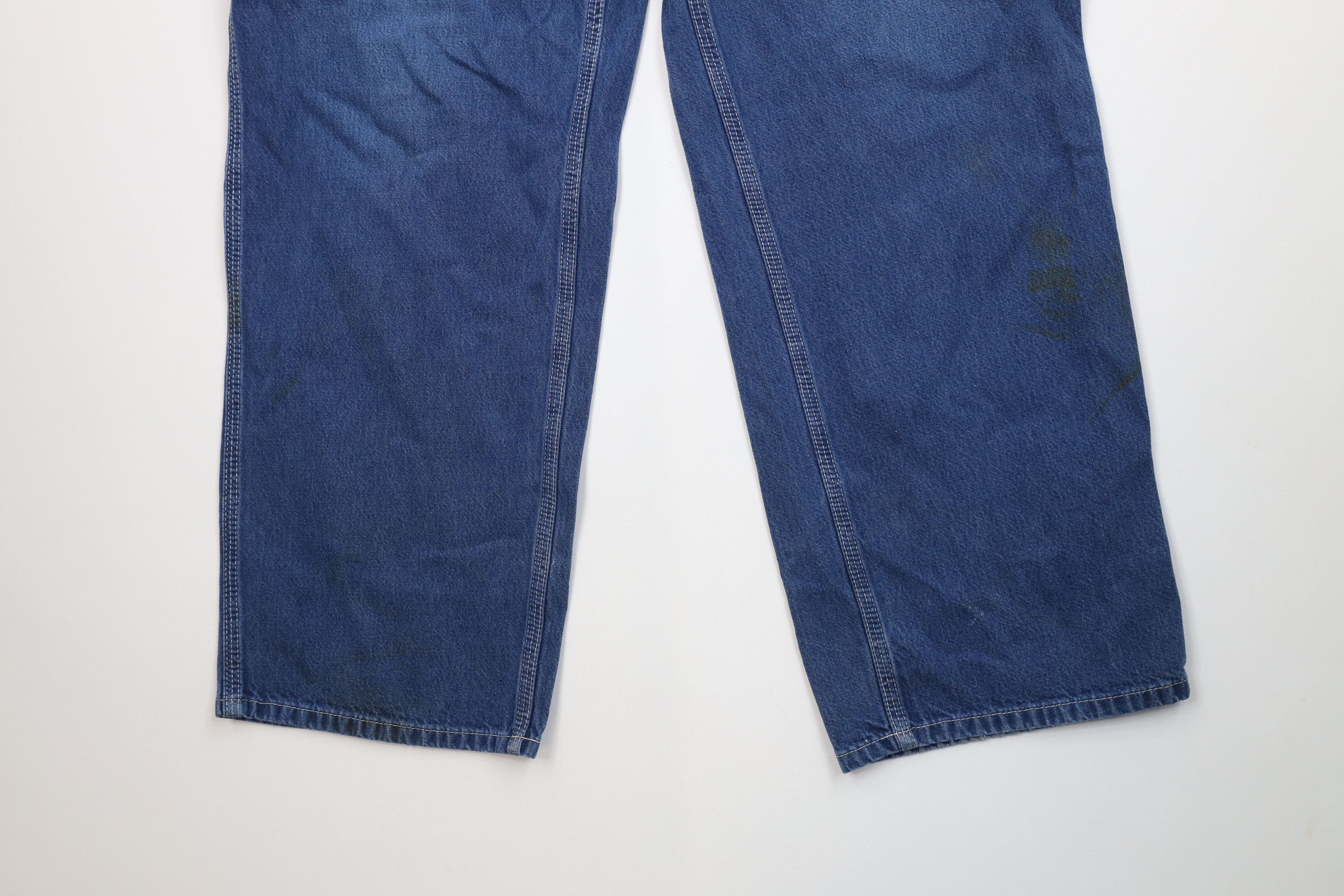 Carhartt Vintage Y2K Carhartt Wide Leg Dungaree Denim Jeans Blue Size 38" / US 16 / IT 52 - 4 Thumbnail