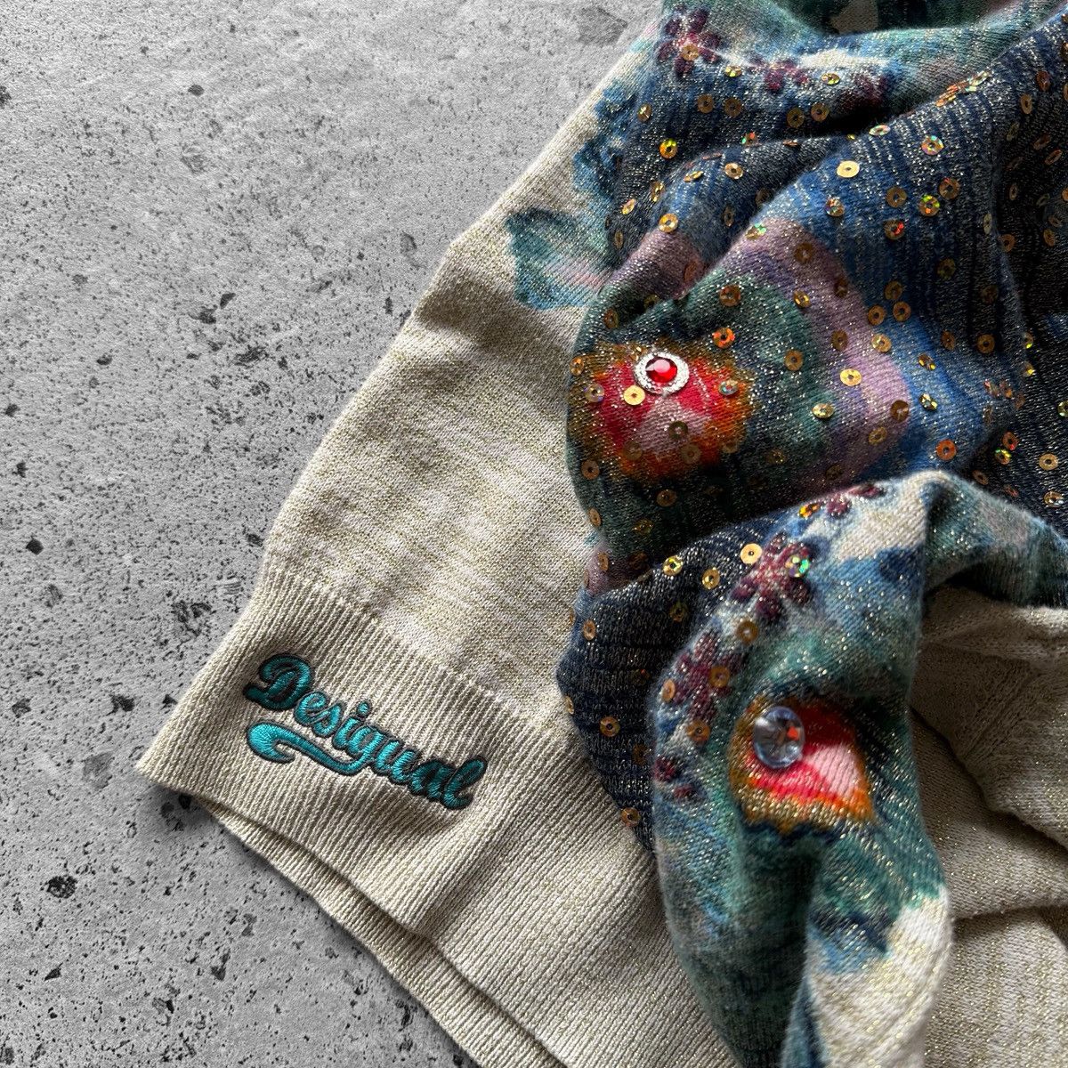 Desigual Desigual Womens Knit Sweater Mandala Embroidered LS Jumper Size M / US 6-8 / IT 42-44 - 5 Thumbnail