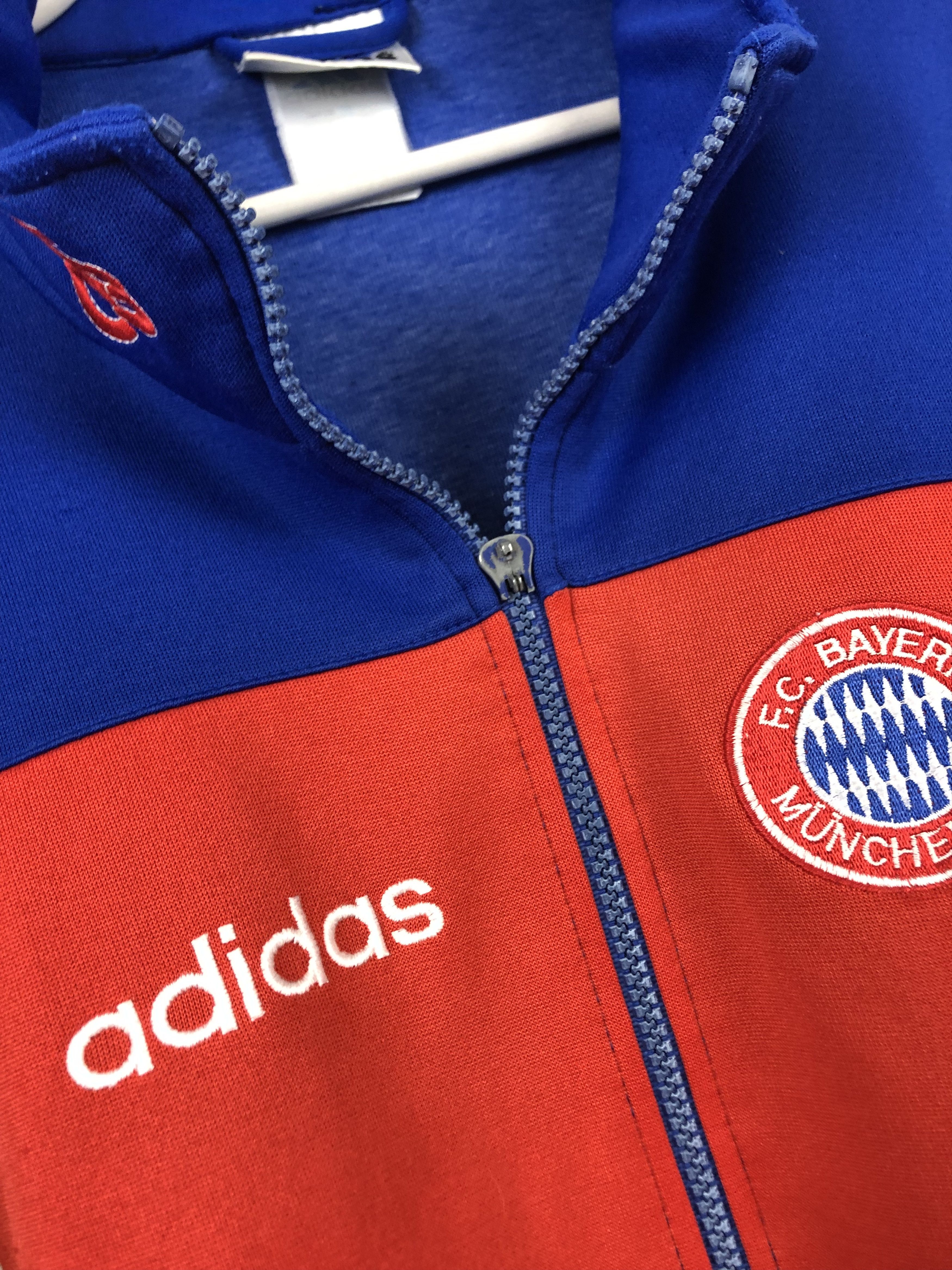Adidas Vintage 90's Bayern Munich Football Jacket Soccer Track Top Size US M / EU 48-50 / 2 - 6 Thumbnail