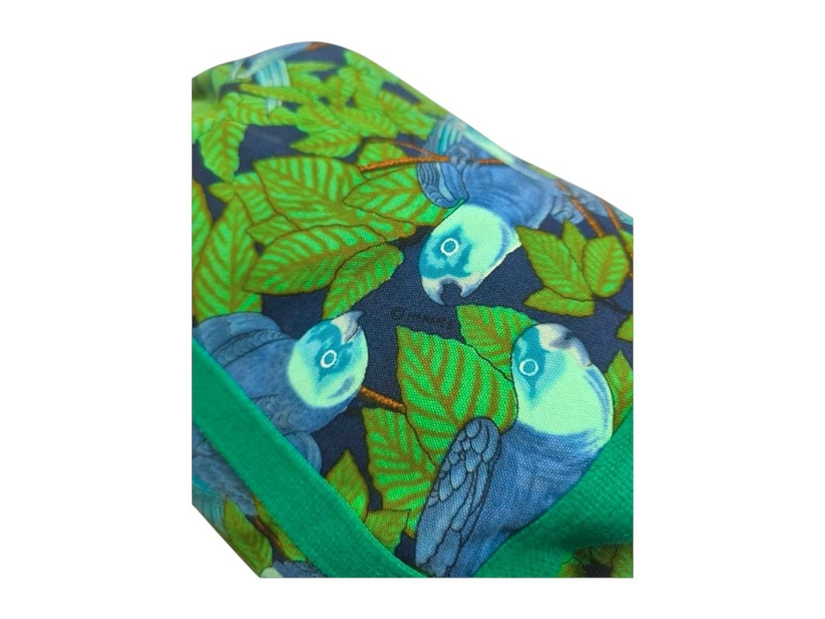 RARE Vintage Hermès Toile Les Perroquets Bucket Bag