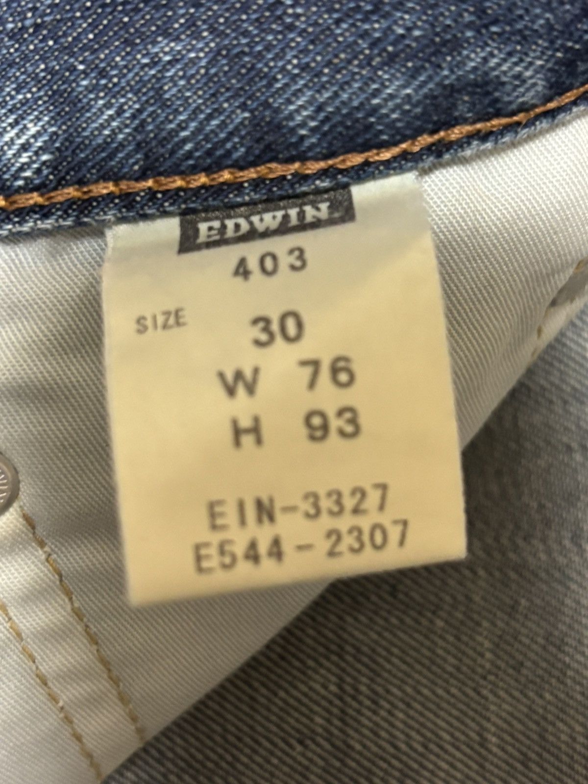 Edwin Edwin 403 Made in Japan Straight Denim – W30 / High Rise Size US 30 / EU 46 - 8 Thumbnail