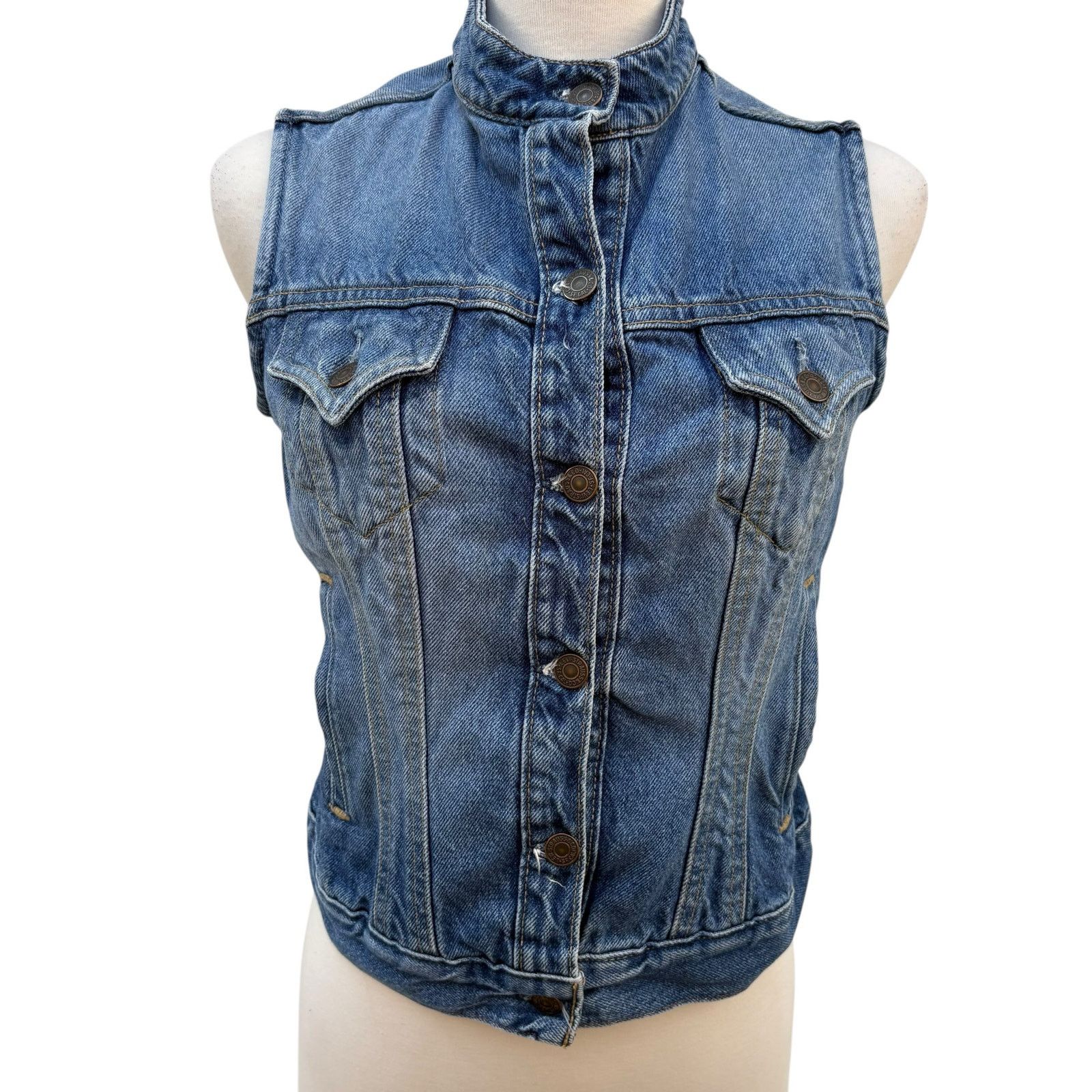 Levi's VTG Levi Strauss Denim Vest Sz Misses M 8-10 100% cotton Size M / US 6-8 / IT 42-44 - 2 Thumbnail