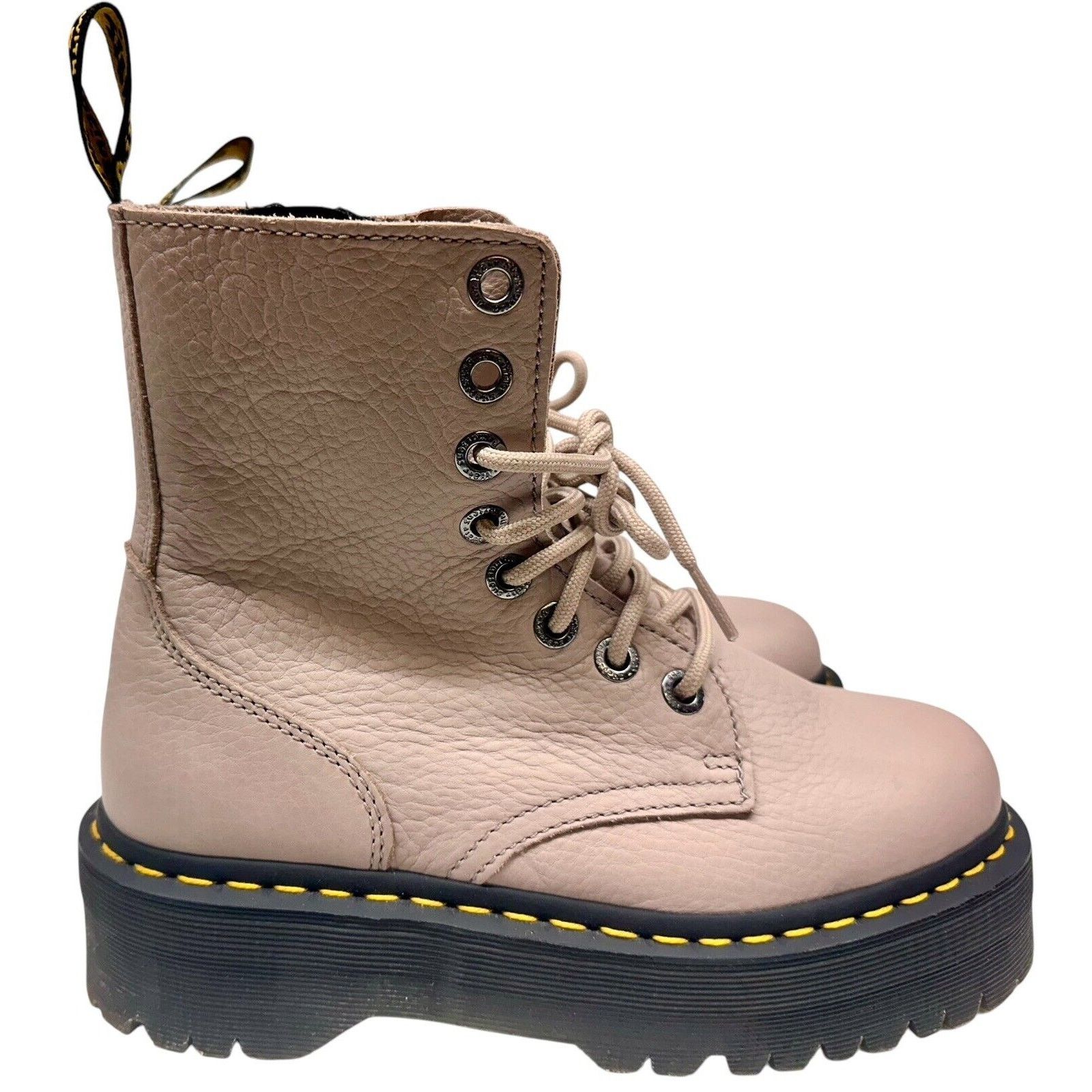 Dr. Martens Dr. Martens Jadon Platform Leather Boot - Taupe US 7 L Size US 7 / IT 37 - 3 Thumbnail