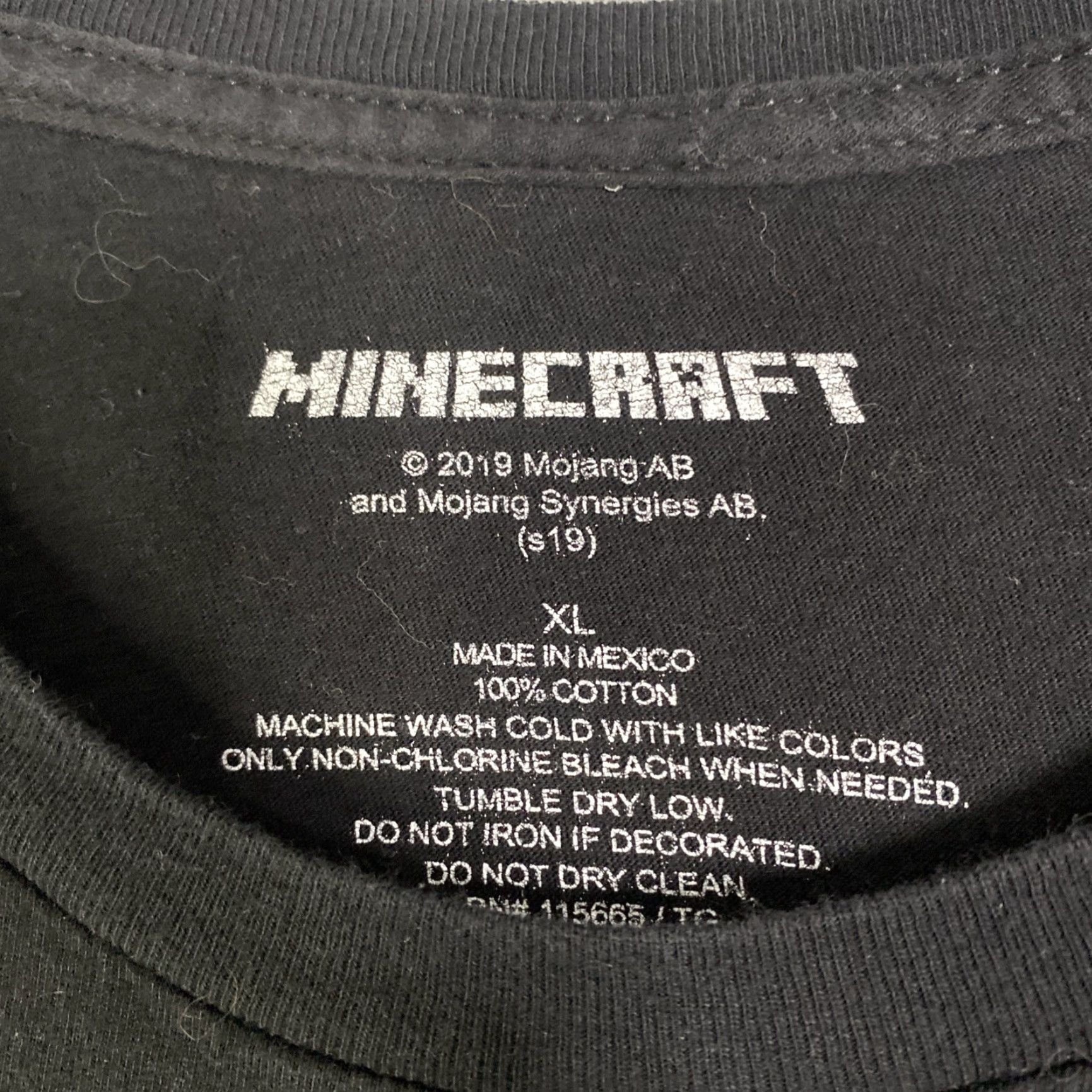 Vintage Minecraft Official Mens T Shirt XL Black Blocks Merch 10 Years Size US XL / EU 56 / 4 - 3 Thumbnail