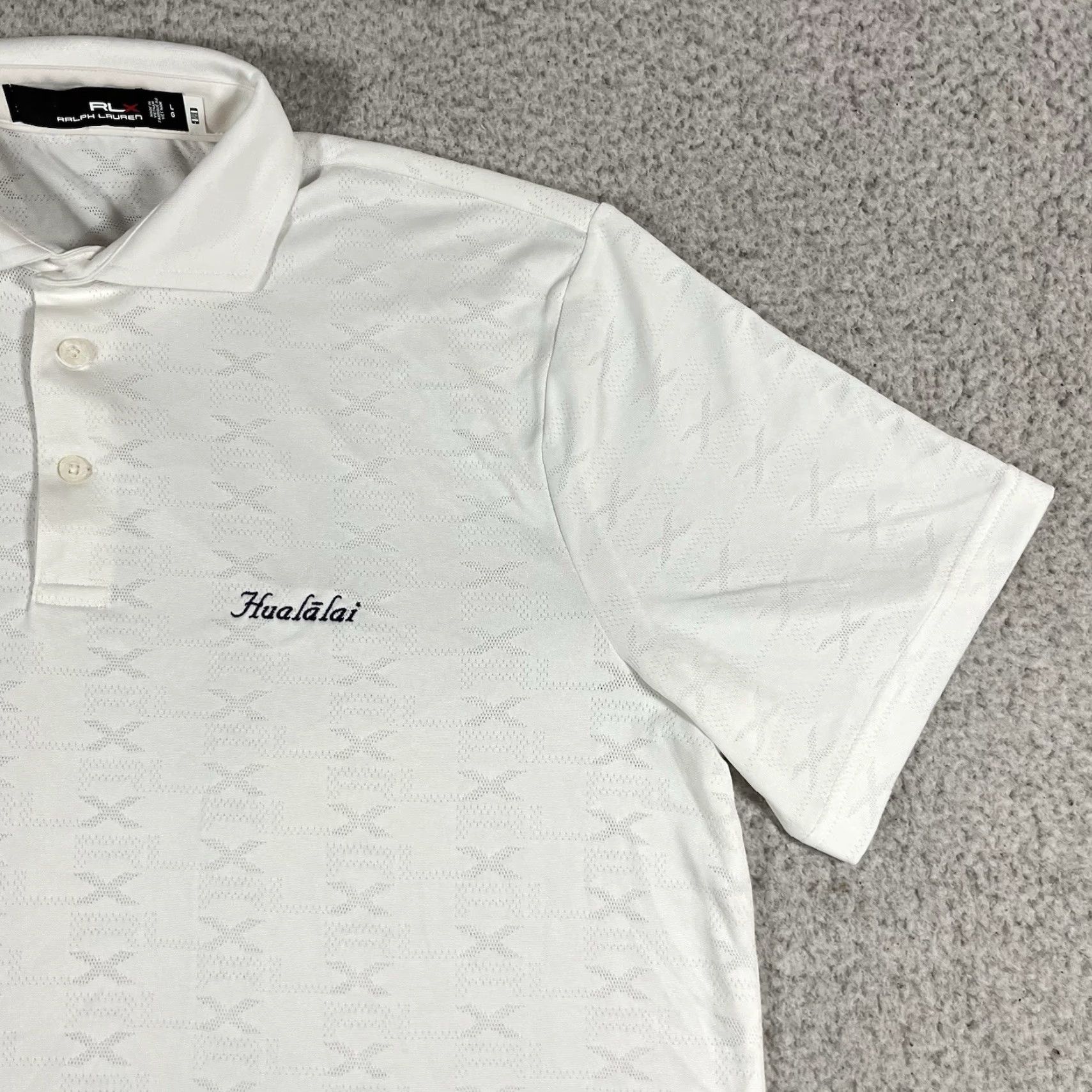 RLX Ralph Lauren RLX Ralph Lauren Polo Shirt Men L White Performance Golf Shirt Polo Wear Hualalai Hawaii Club Golf RLX Size US L / EU 52-54 / 3 - 2 Thumbnail