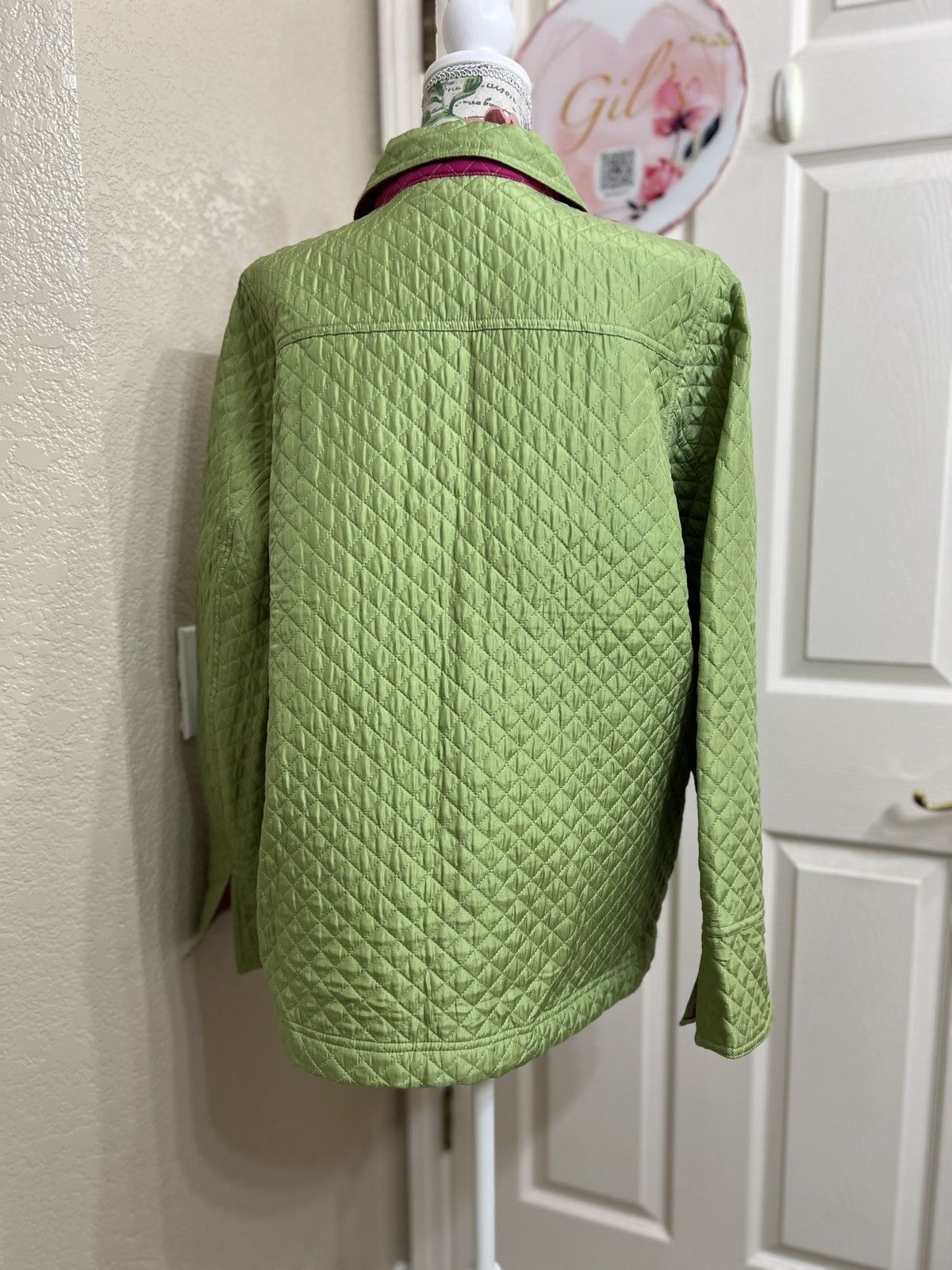Quacker Factory Quacker Factory light green silk jacket size L Size L / US 10 / IT 46 - 3 Thumbnail