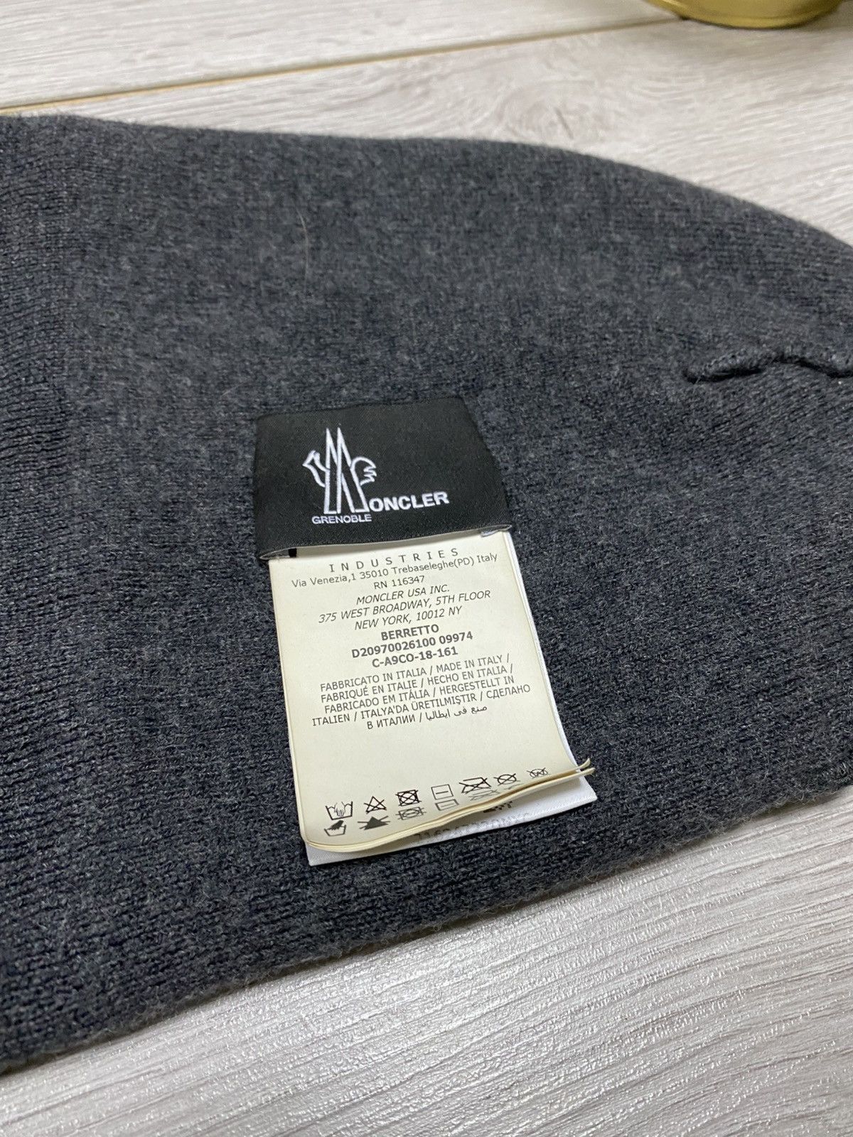 Moncler Moncler Grenoble beretto big logo wool beanie hat Size ONE SIZE - 4 Thumbnail