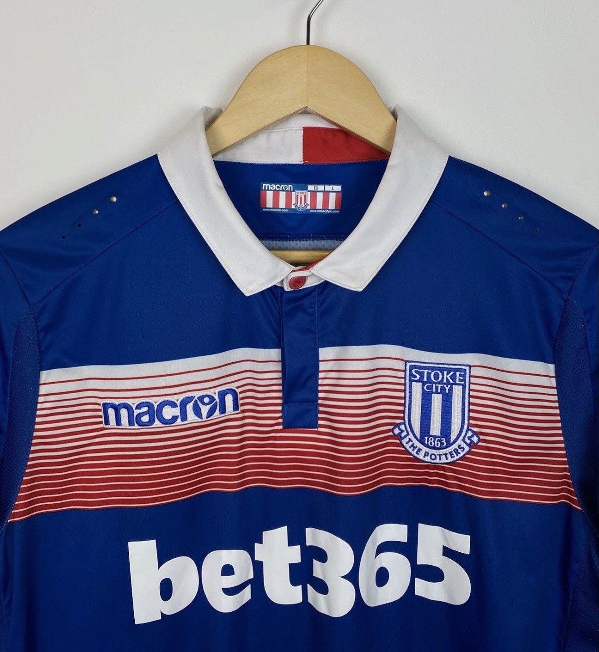 Other Stoke City 2017/2018 Away Football Shirt Soccer Jersey Blue Size US L / EU 52-54 / 3 - 2 Thumbnail