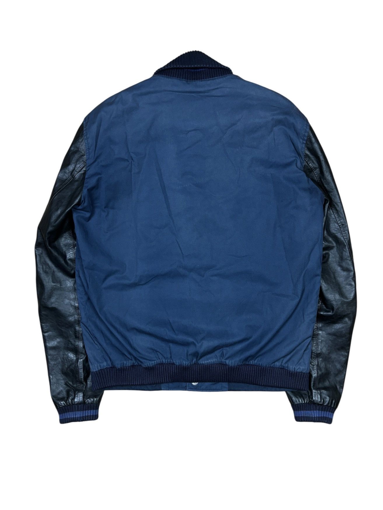 Gucci SS2010 Gucci Navy Cotton & Leather Sleeve Varsity Jacket Size US L / EU 52-54 / 3 - 2 Thumbnail