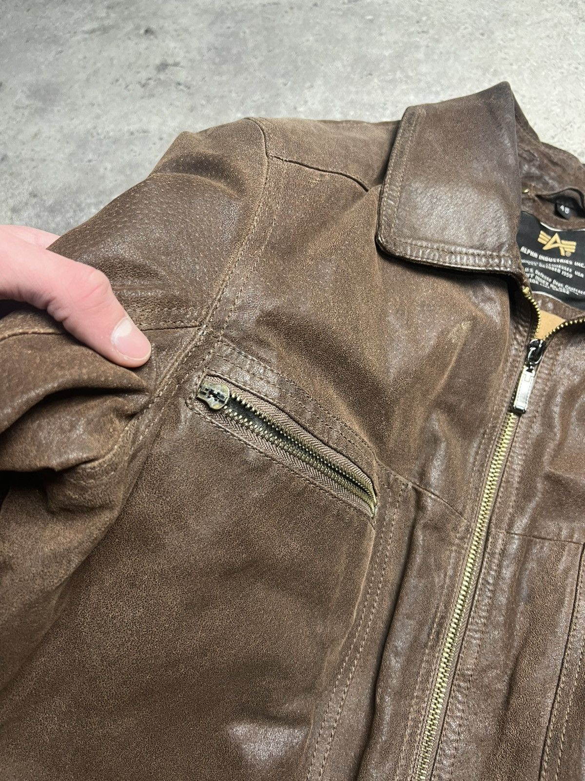 Alpha Industries Alpha Industries leather jacket Size US M / EU 48-50 / 2 - 5 Thumbnail